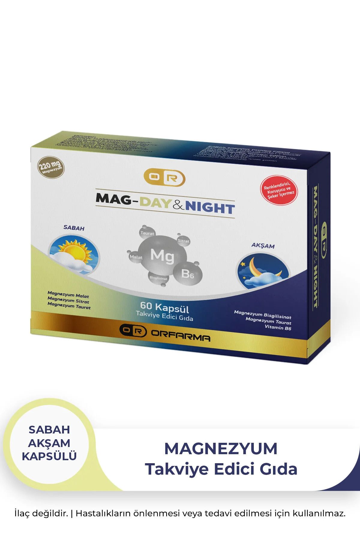 Magnezyum Gündüz&gece 60 Tablet Glisinat-malat-sitrat-taurat
