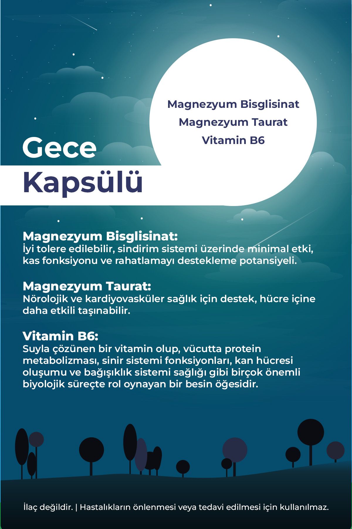 Magnezyum Gündüz&gece 60 Tablet Glisinat-malat-sitrat-taurat