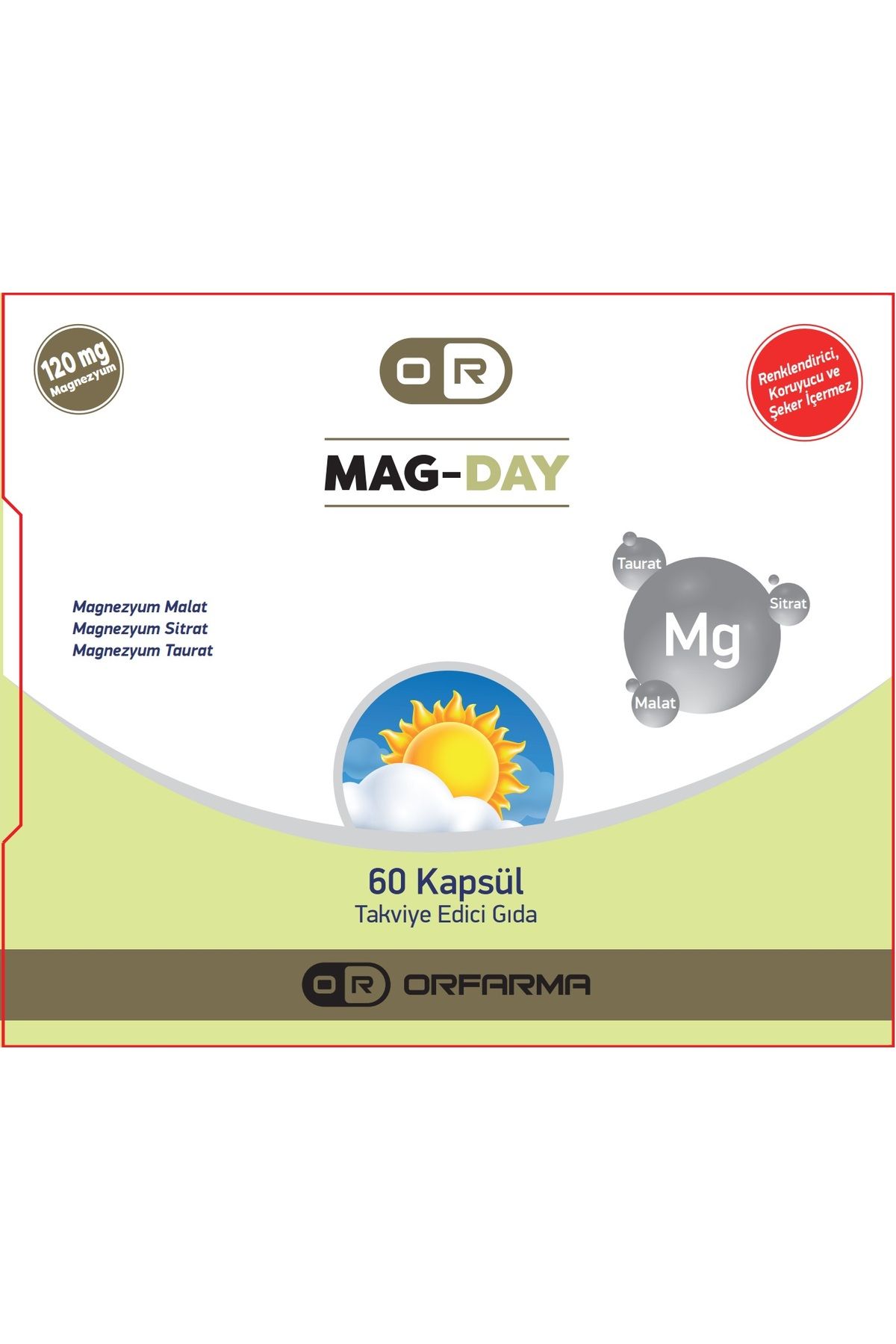 Gündüz Magnezyum 60 Tablet Malat-Taurat-Sitrat