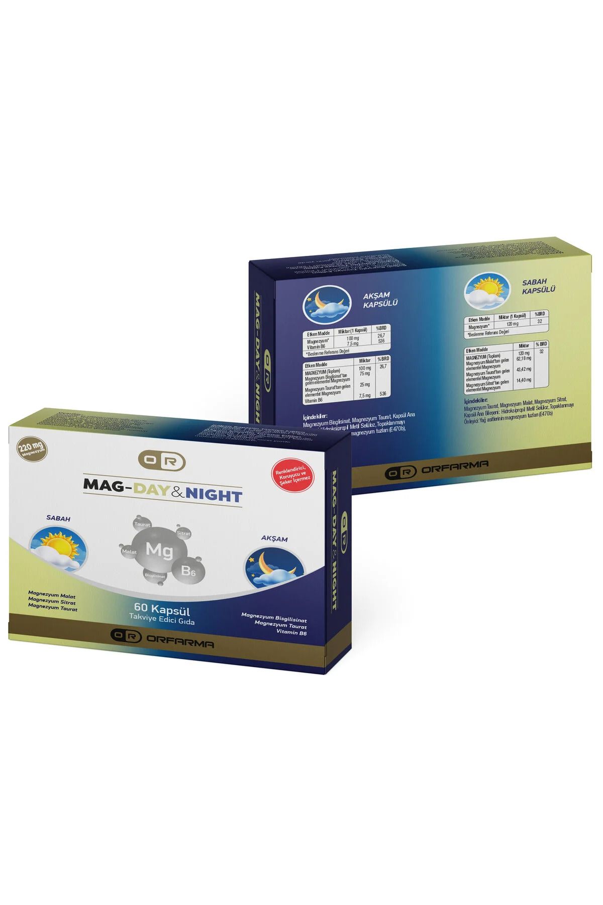 Magnezyum Gündüz&gece 60 Tablet Glisinat-malat-sitrat-taurat