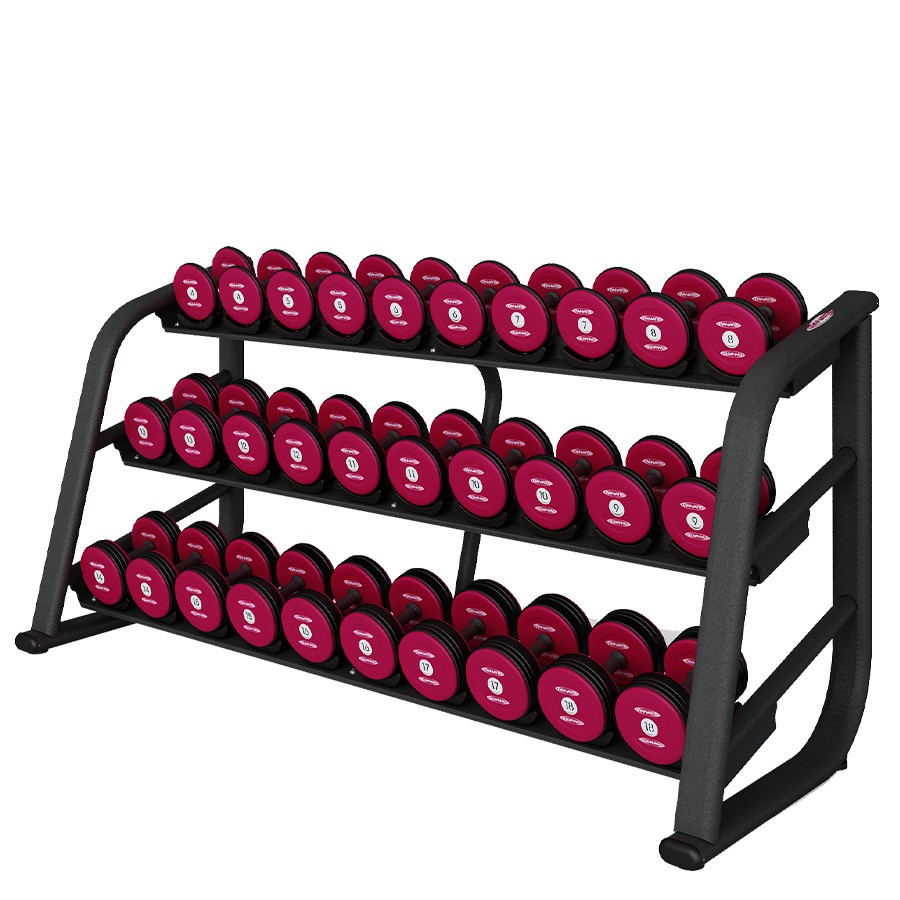 1FE255-Dumbell Rack 220 CM Rubberized