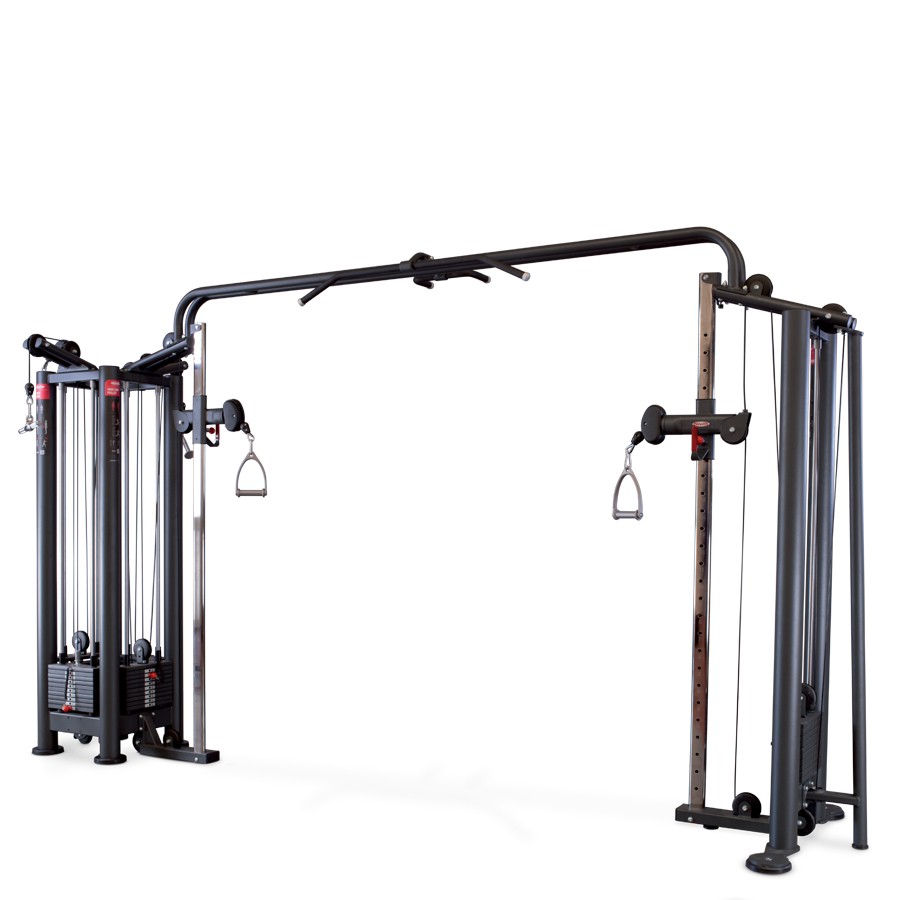 1SC112-1SC124-4-Station Multi Gym + Adjustable Cable Station With Bar