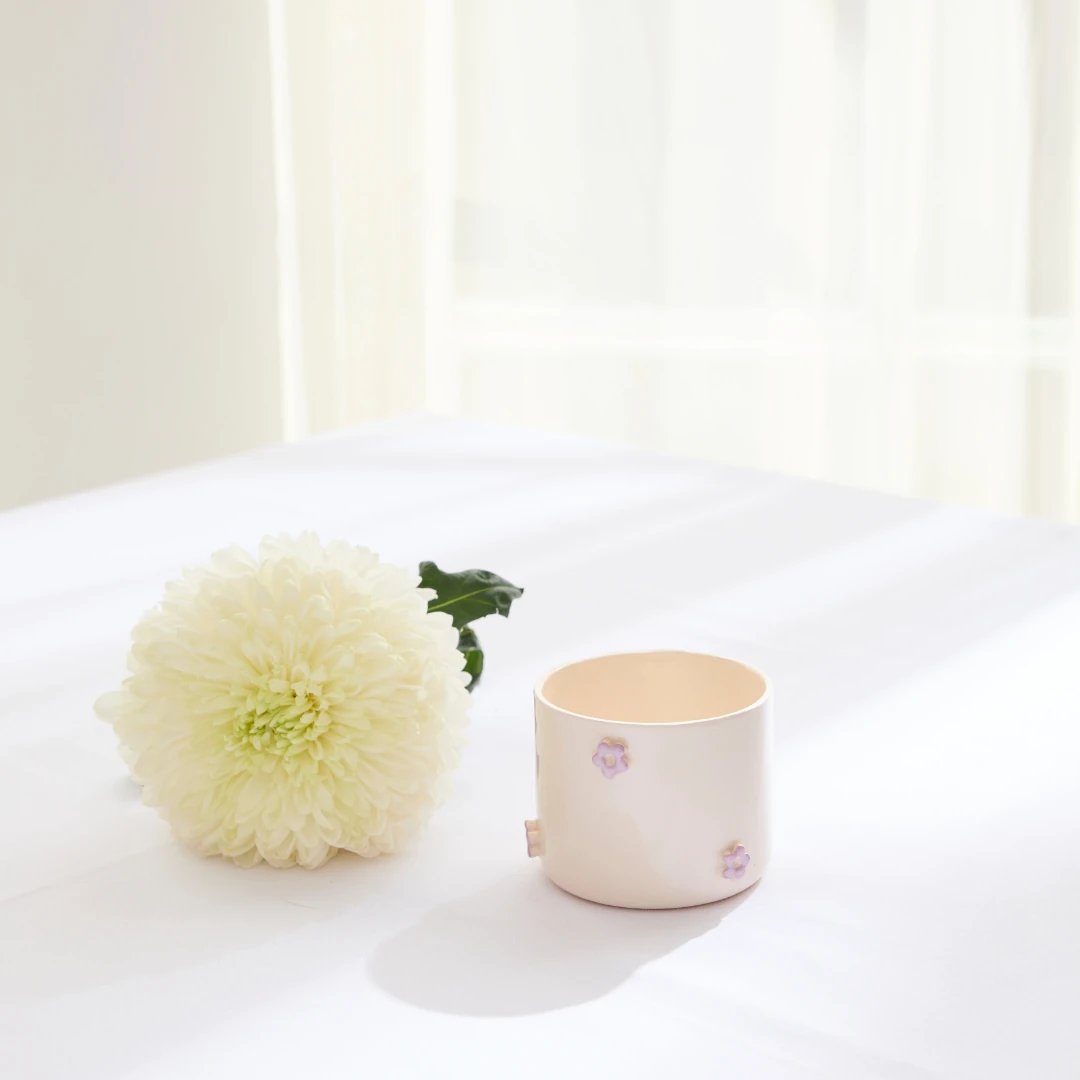 Çiçek Kupa Mug - Lila