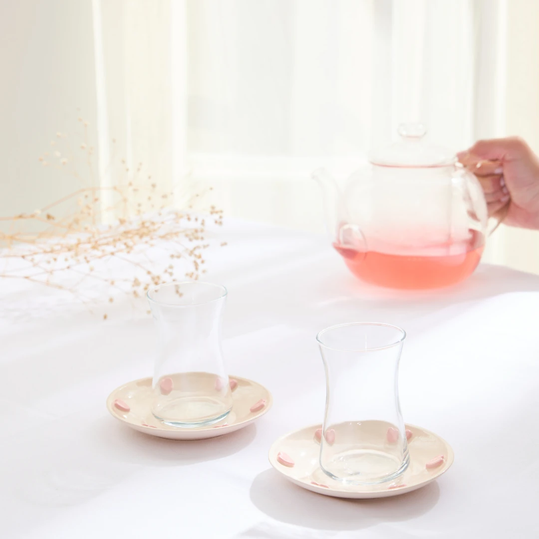 Kalpli Çay Bardağı Altlığı 2 Adet