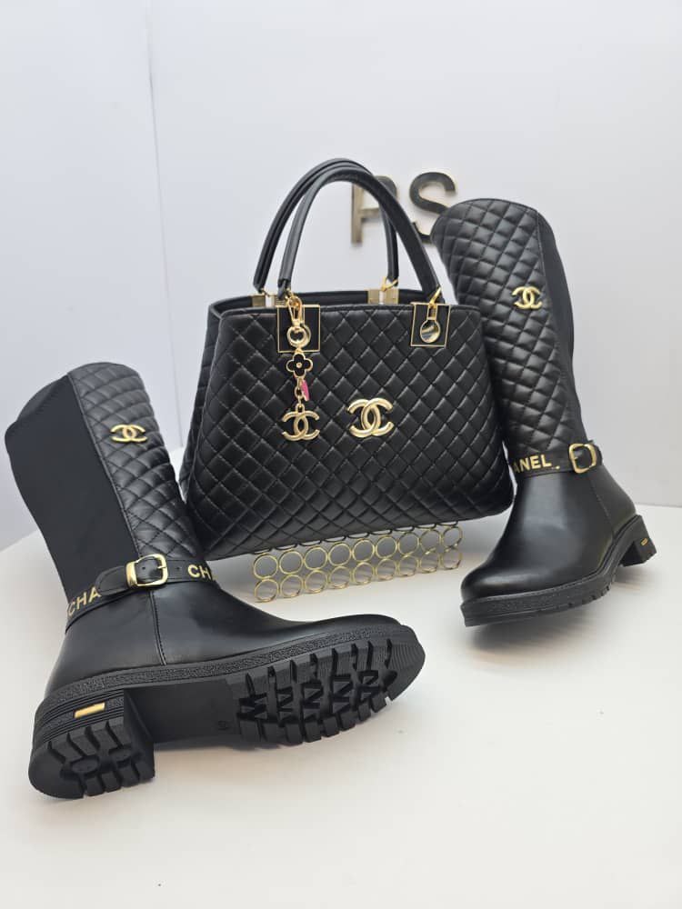 İthal Chanel Çizme Çanta Takım