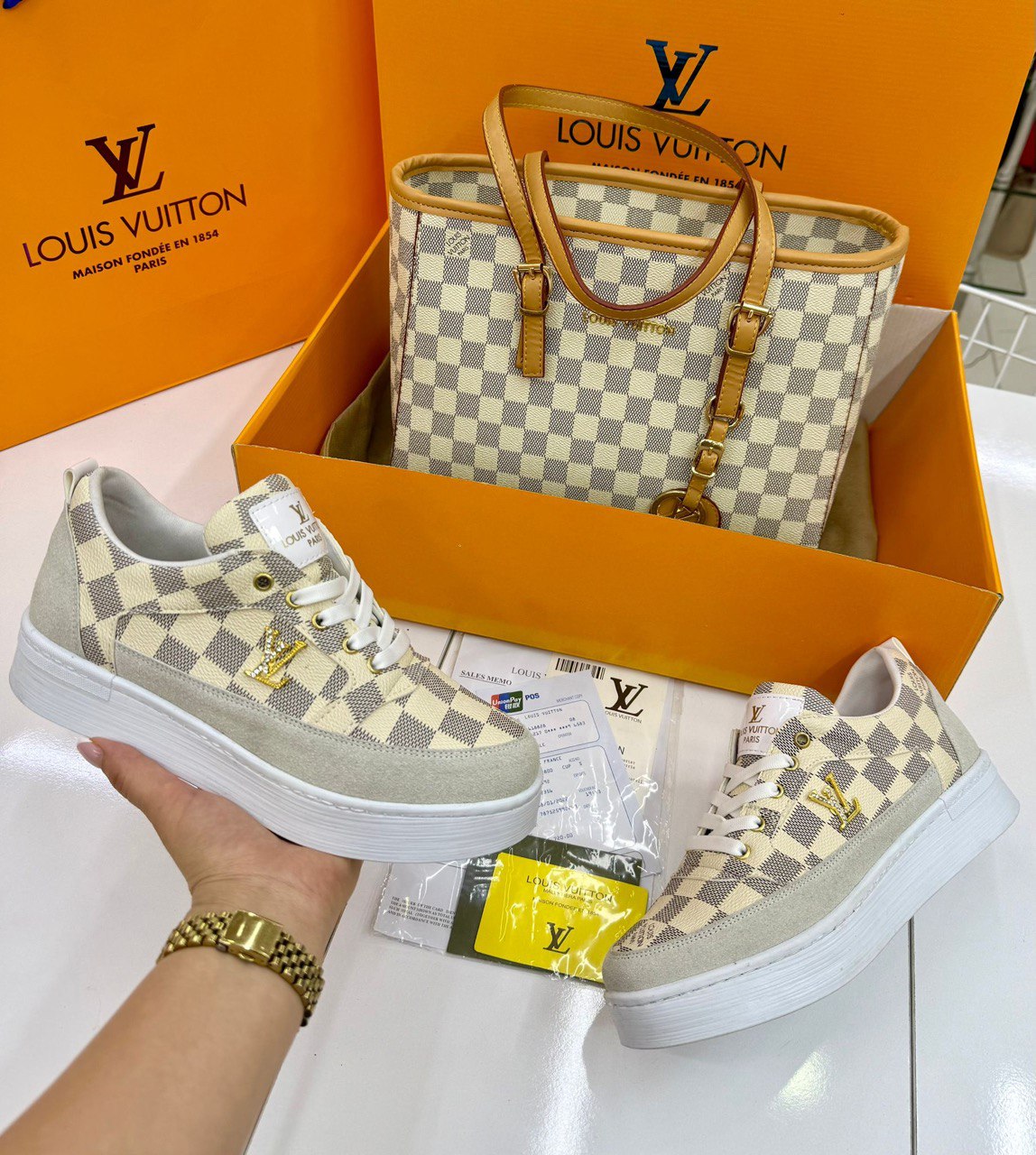 Louis Vuitton Ayakkabı Çanta İkili Set