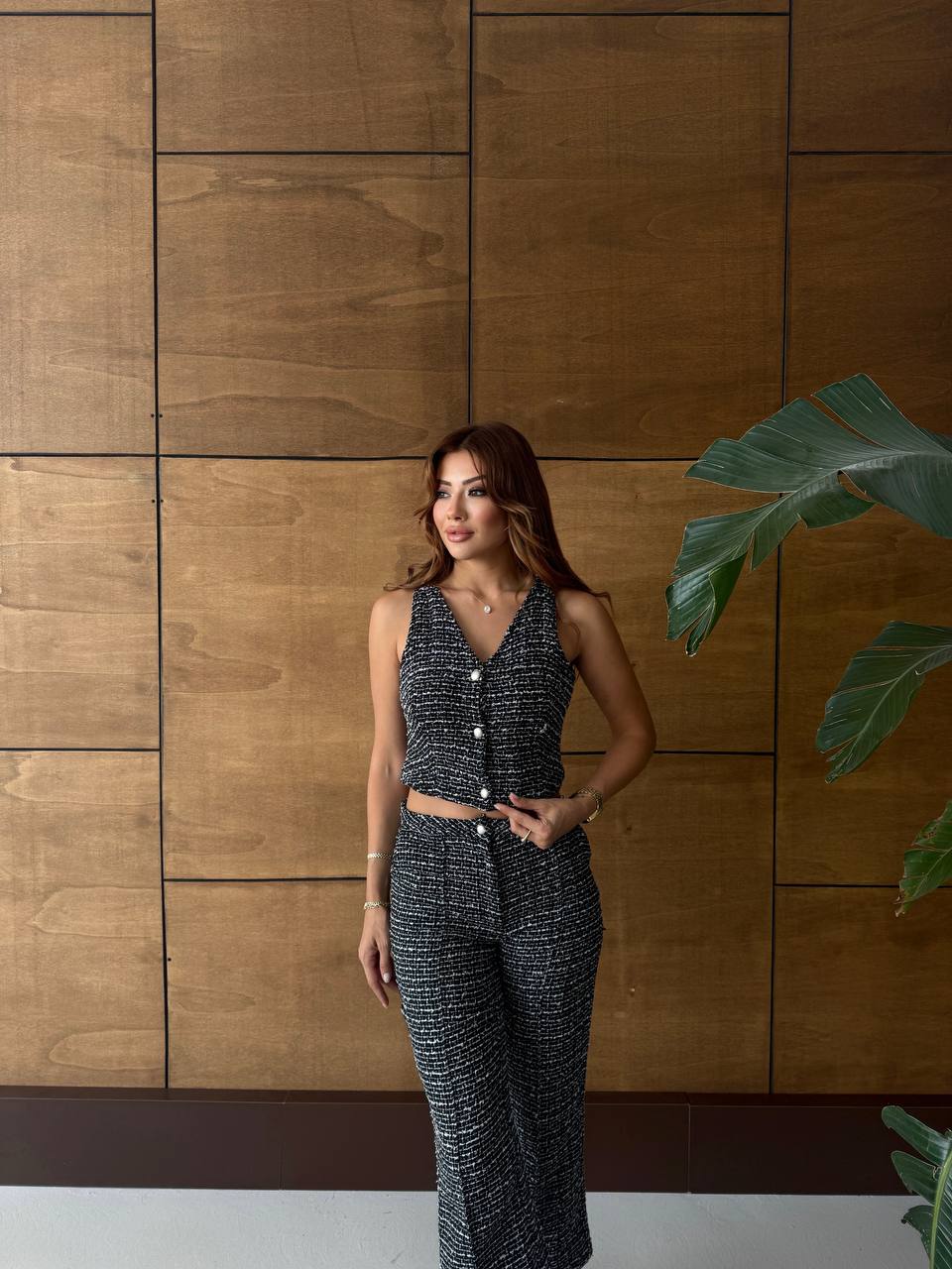 Chanel Kumaş Yelek Pantolon Takım