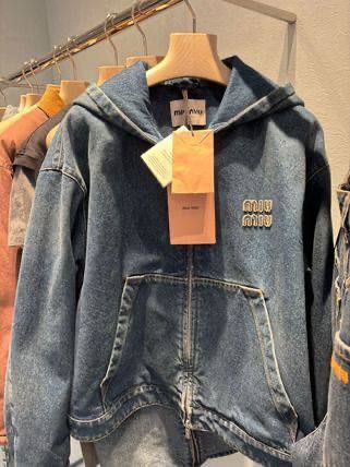 Miu Miu Hoodie Denim Ceket