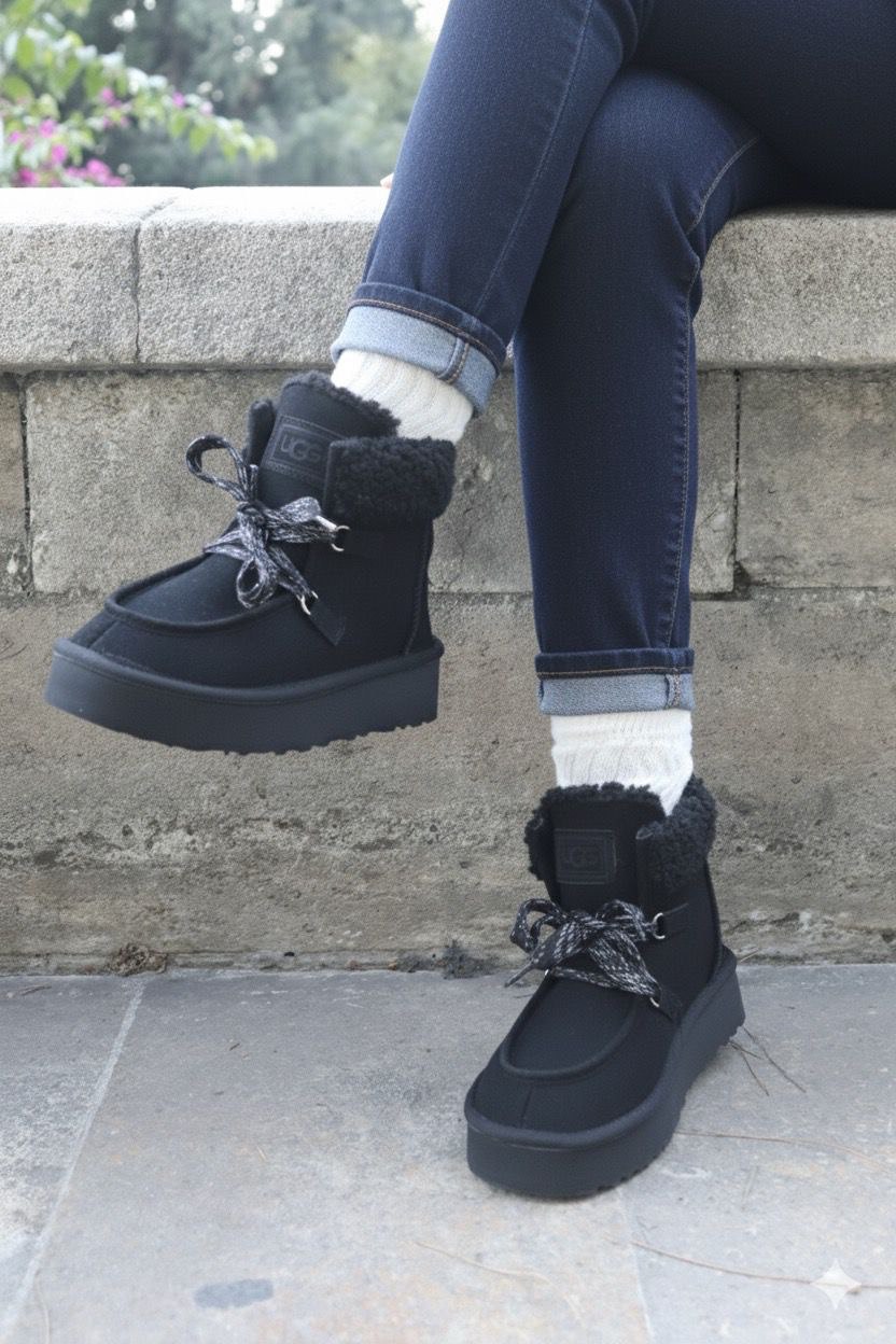 UGG Kalın Taban Süet Ayakkabı