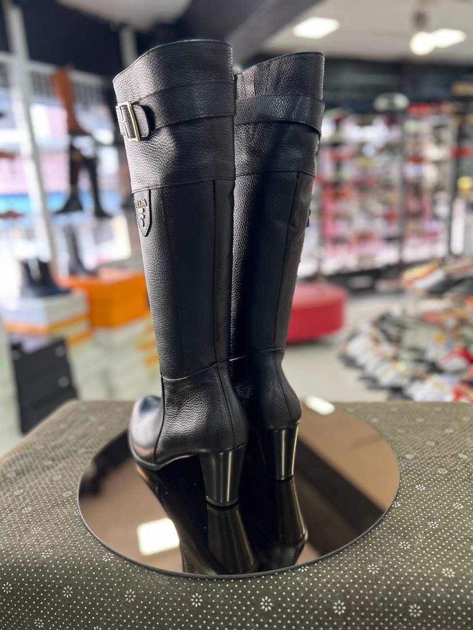 İthal Prada Topuklu Çizme