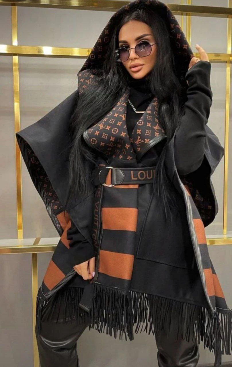 Louis Vuitton Kaşe Kumaş Panço