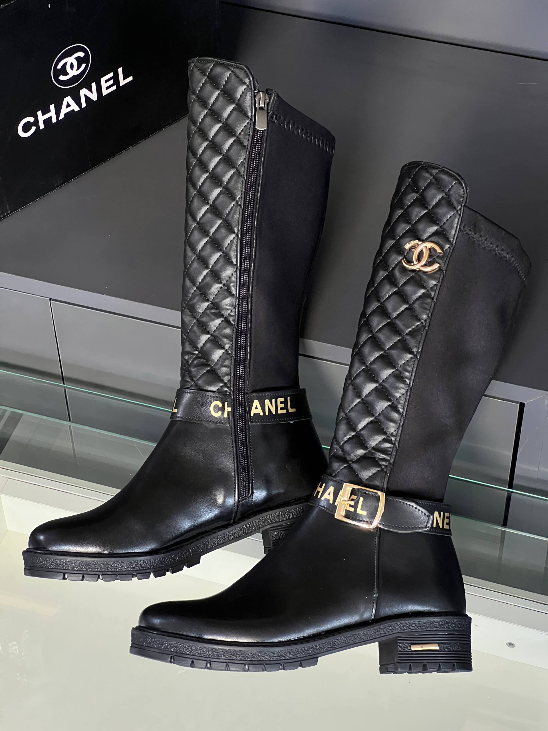 İthal Chanel Uzun Çizme