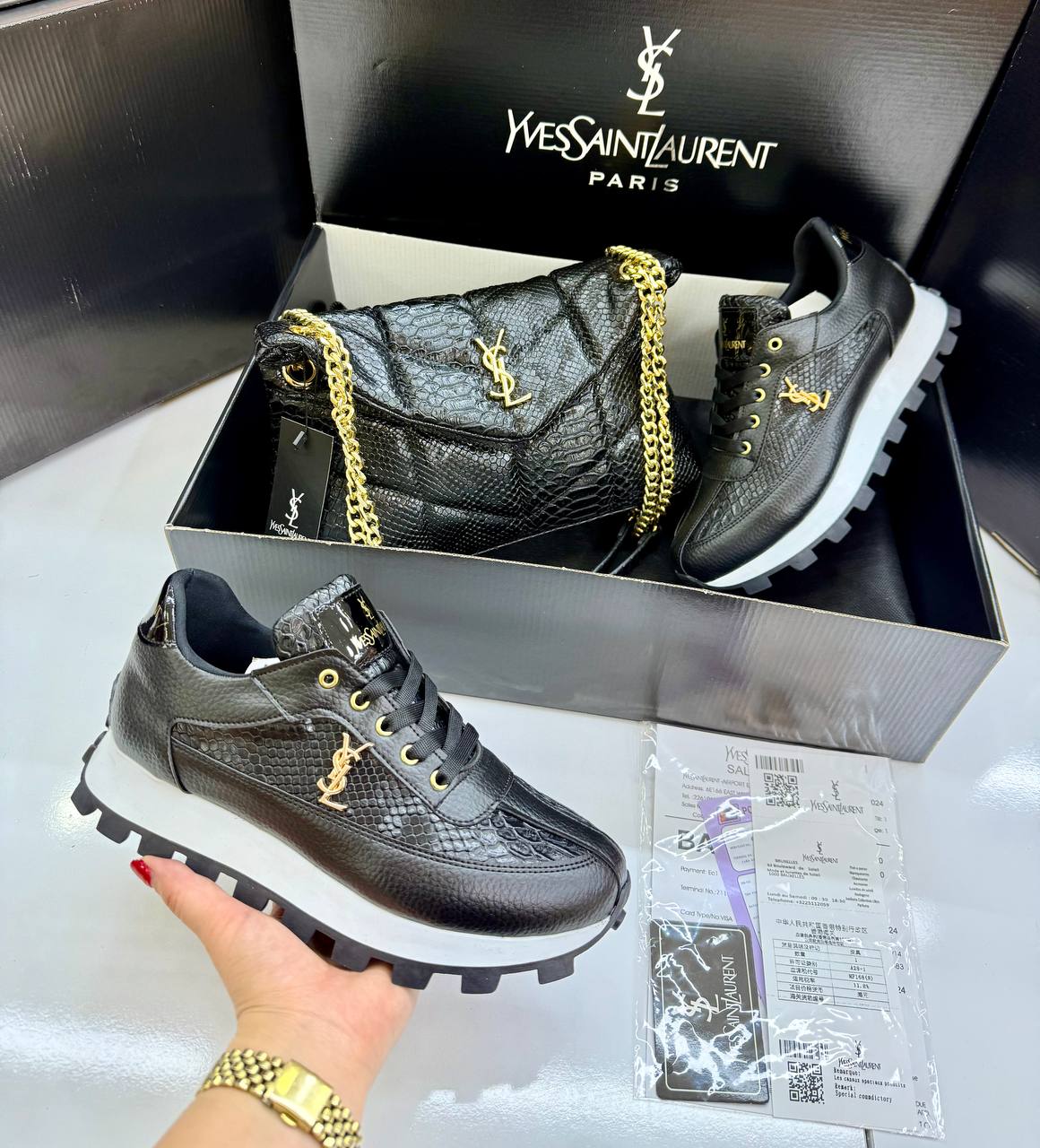 Saint Laurent Ayakkabı Çanta İkili Set