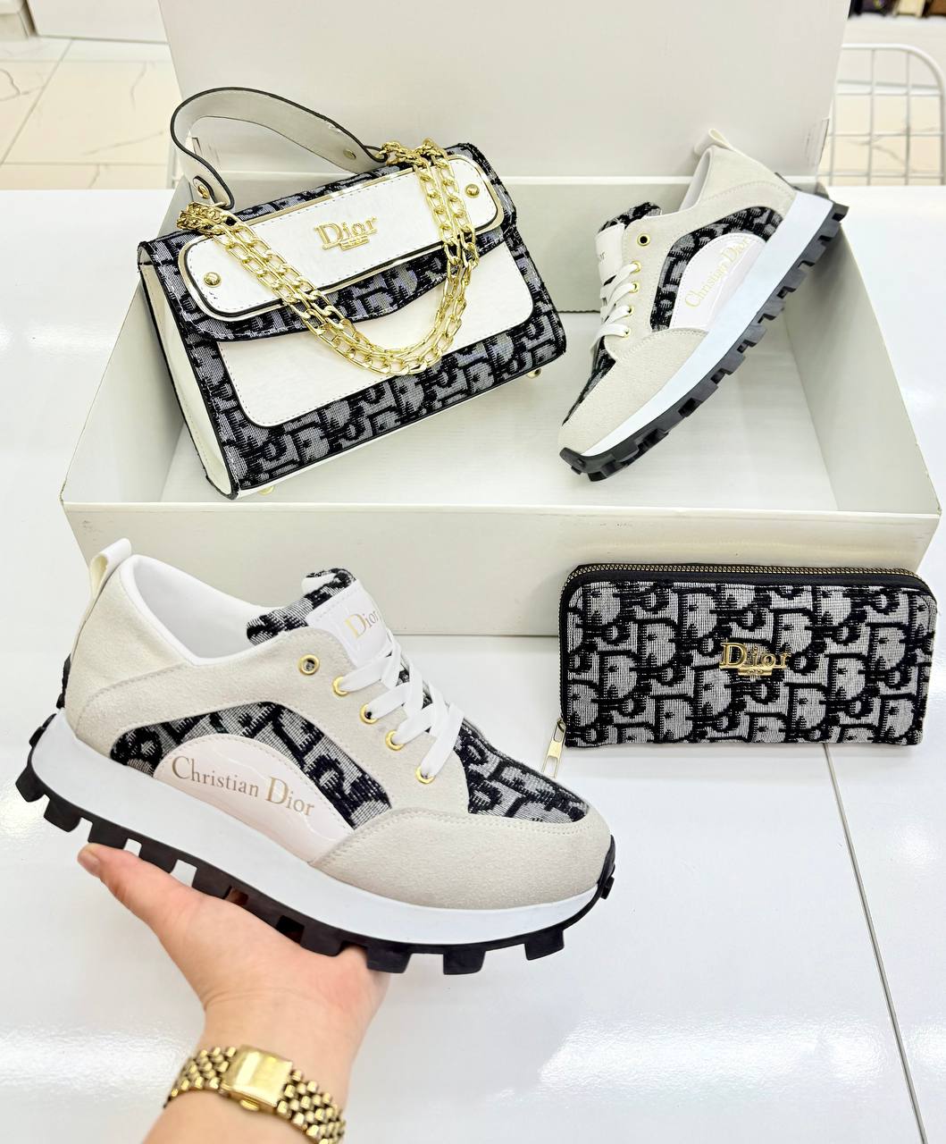 Dior Ayakkabı Çanta Cüzdan Takım