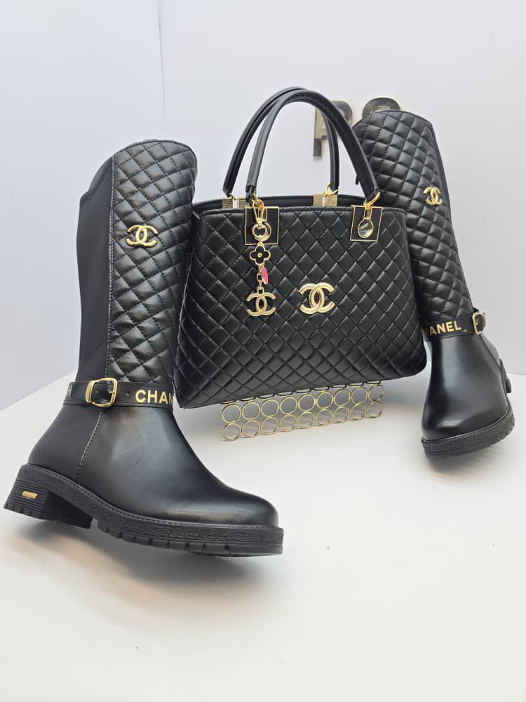 İthal Chanel Çizme Çanta Takım