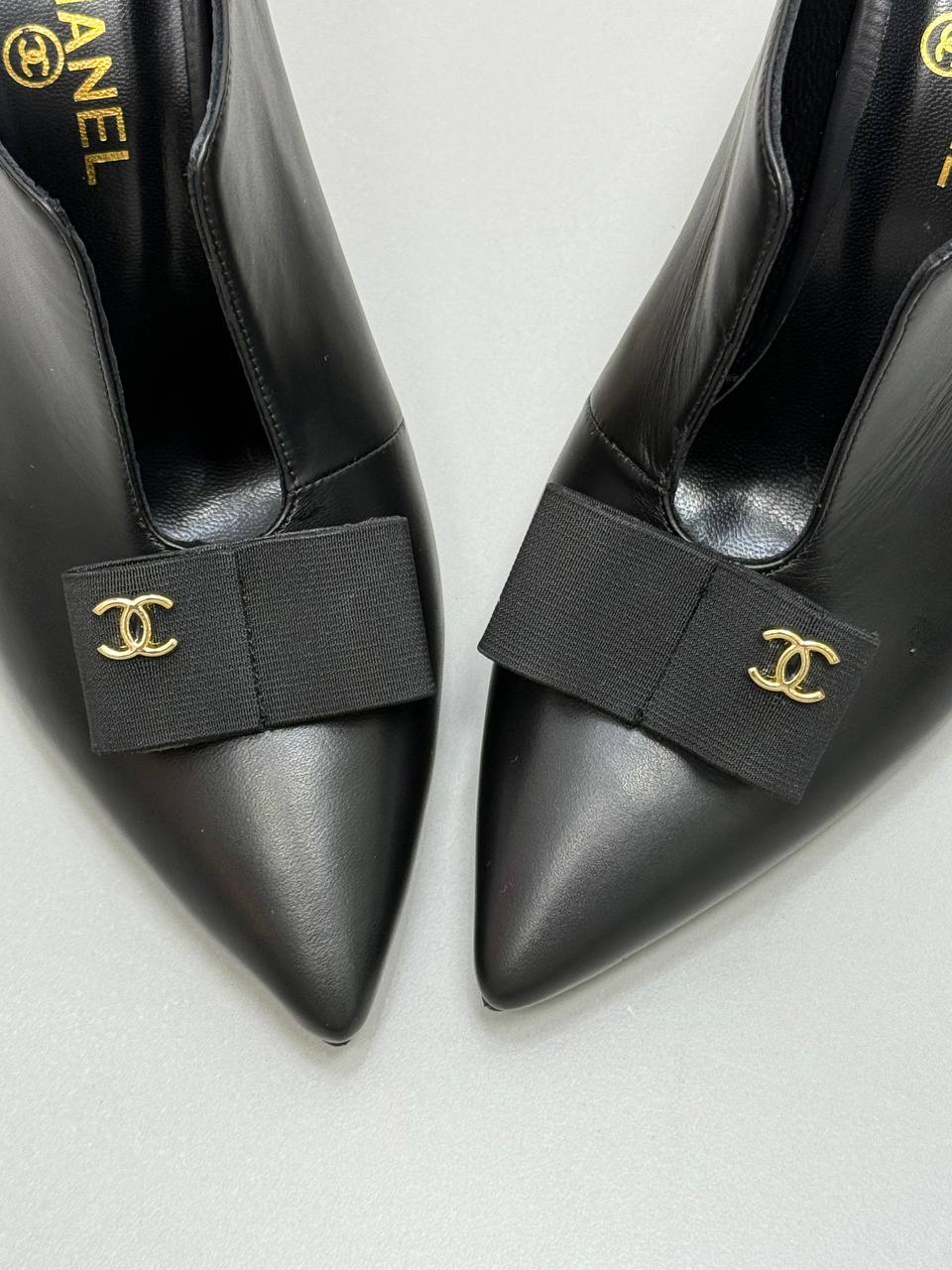 İthal Chanel Kurdela Detaylı Topuklu Ayakkabı