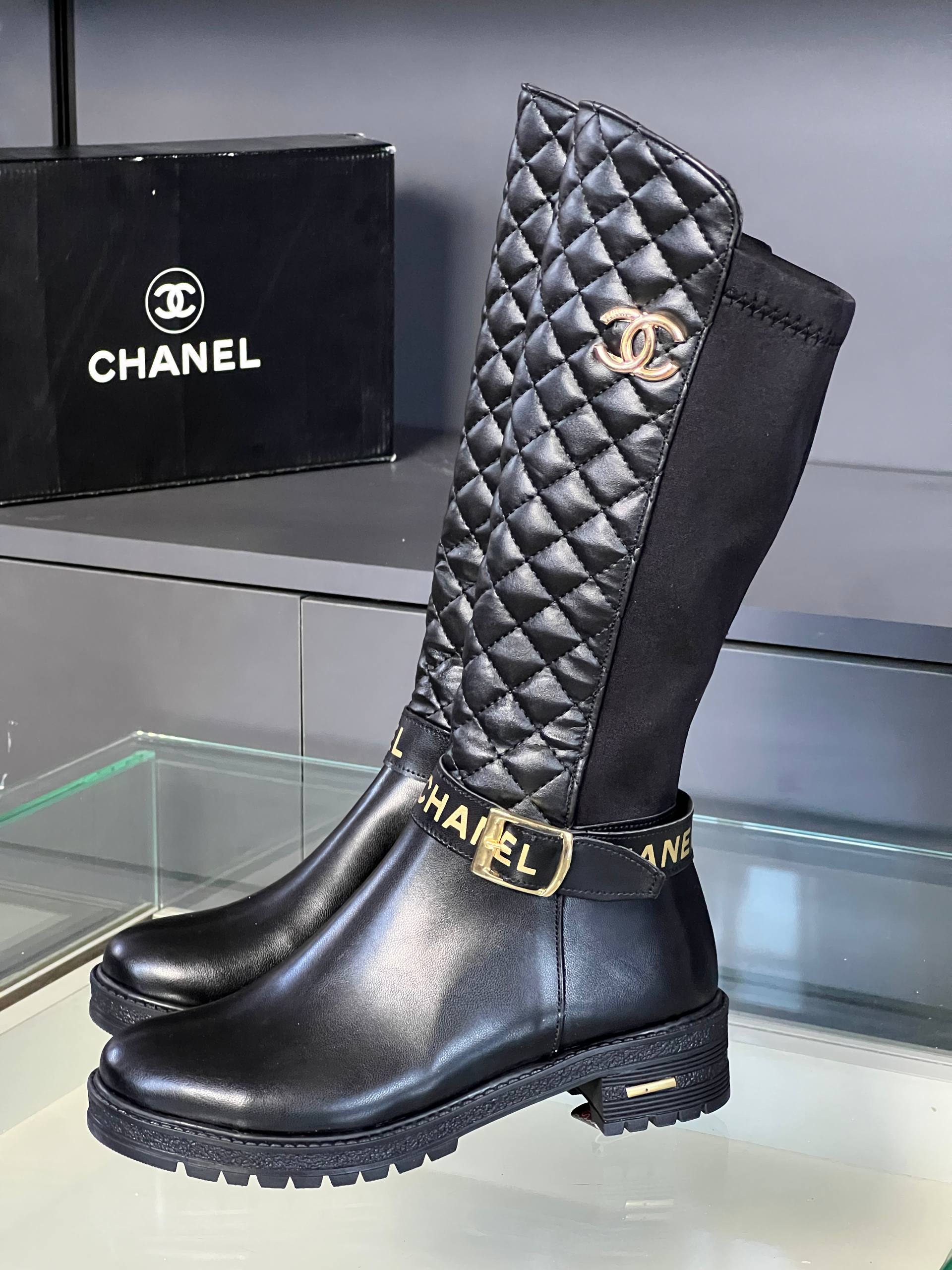 İthal Chanel Uzun Çizme