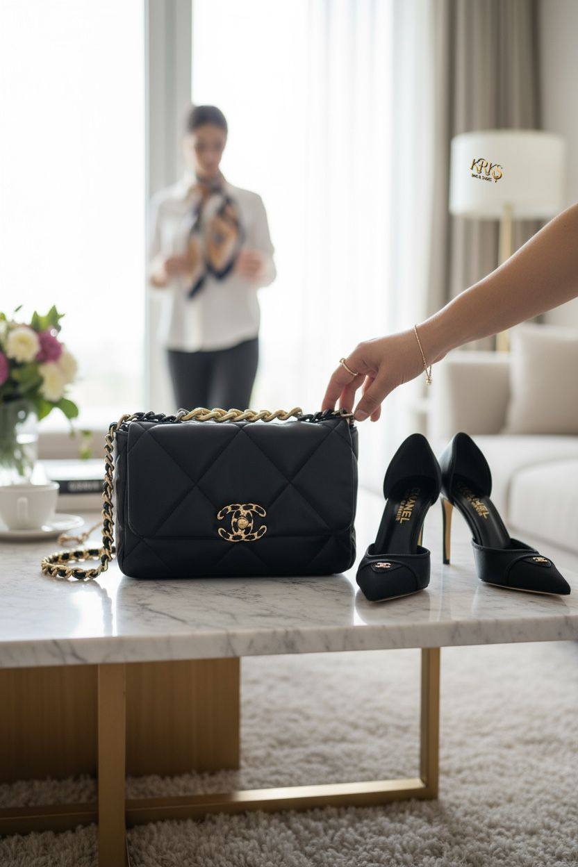 Chanel Topuklu Ayakkabı Çanta İkili Set