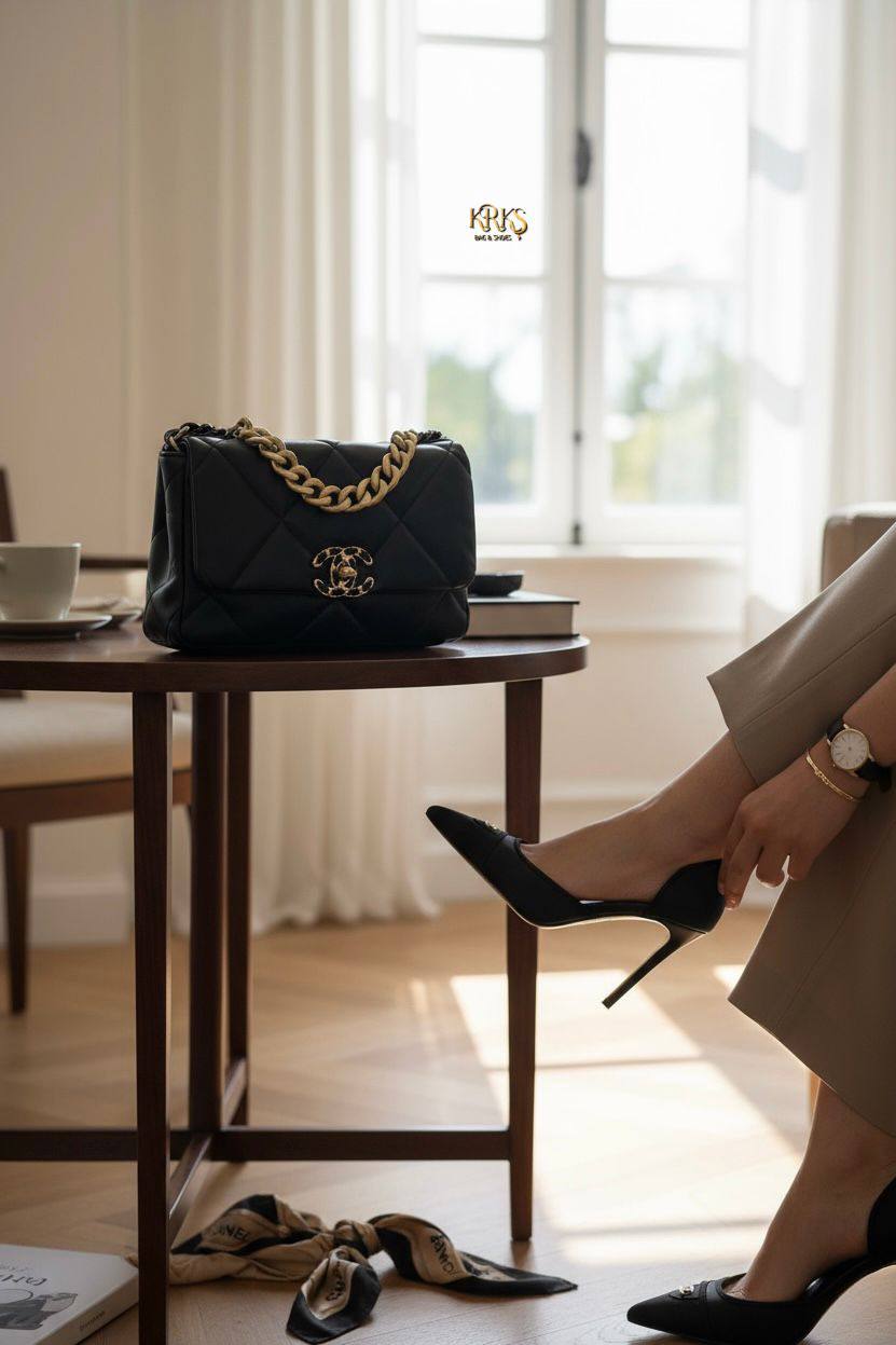 Chanel Topuklu Ayakkabı Çanta İkili Set