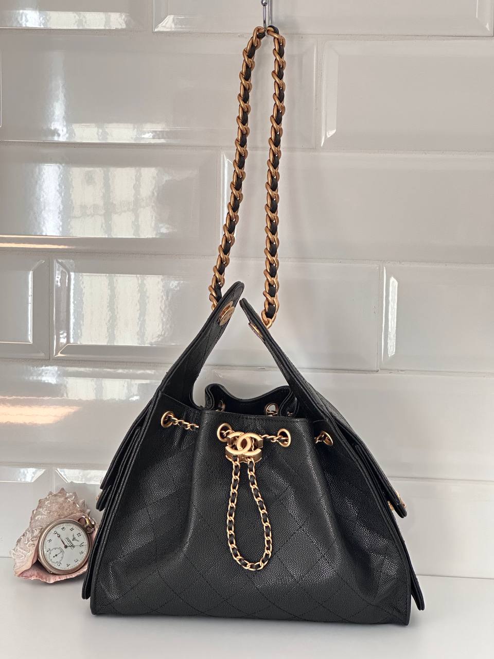 İthal Chanel Büzgülü Çanta