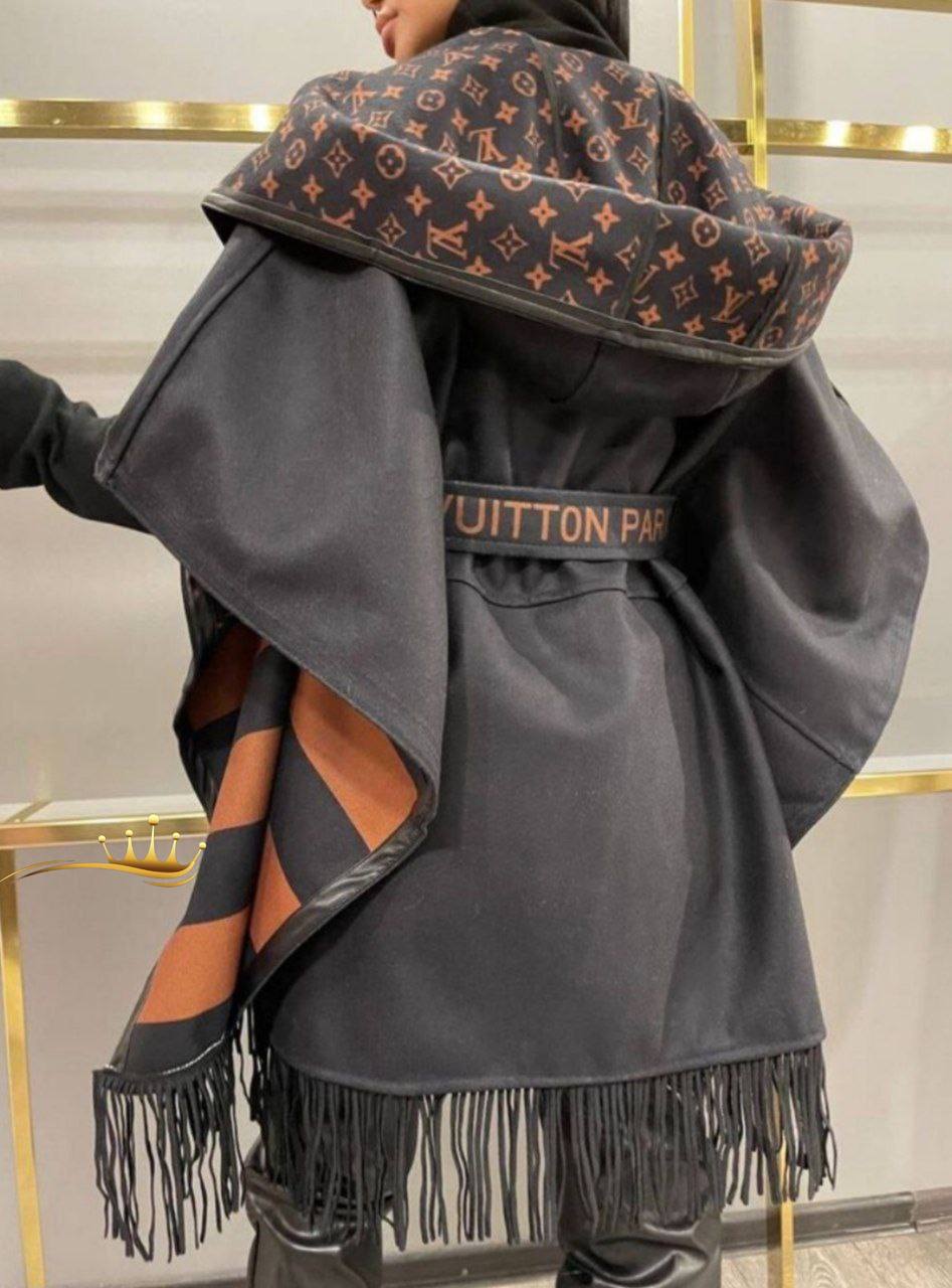 Louis Vuitton Kaşe Kumaş Panço