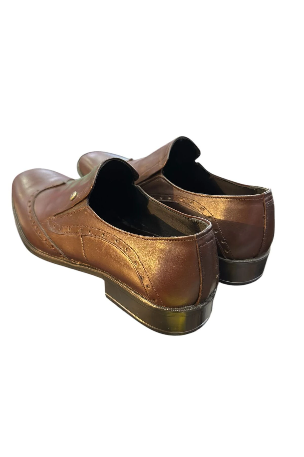 Klasik Deri Kahve Rengi Erkek Ayakkabı