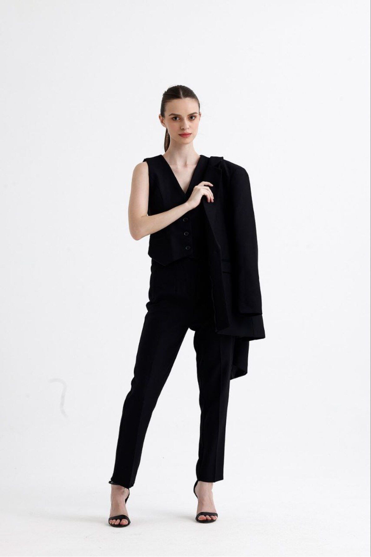 Üçlü Takım Pantolon Yelek Blazer Ceket