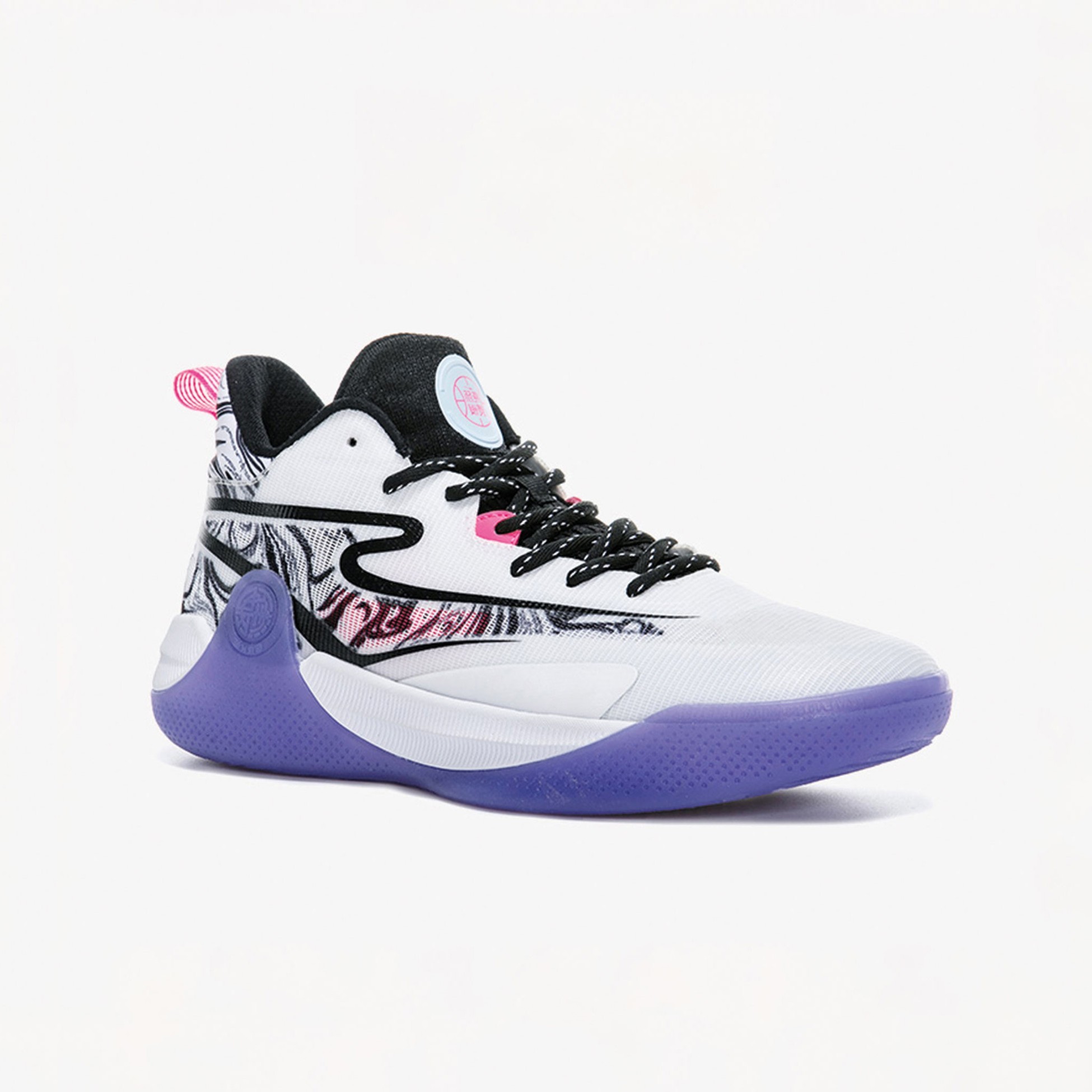 M Cross Screen Erkek Basketbol Ayakkabı - ERKE Beyazı/Neon Pembe