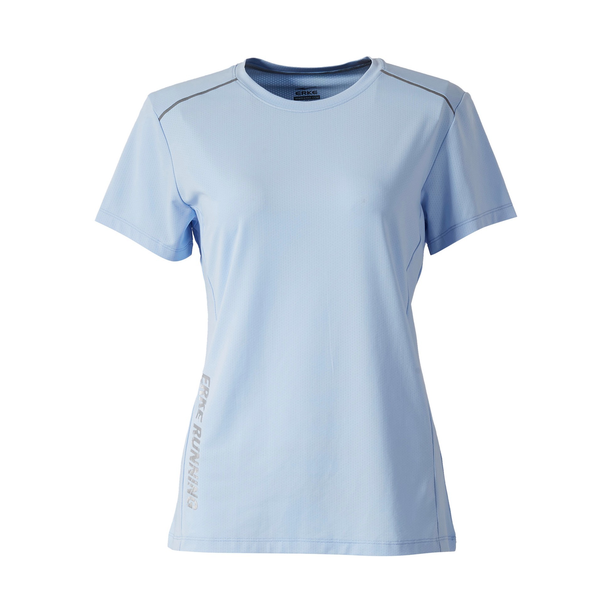 Kadın Bisiklet Yaka T-Shirt - Açık Mavi