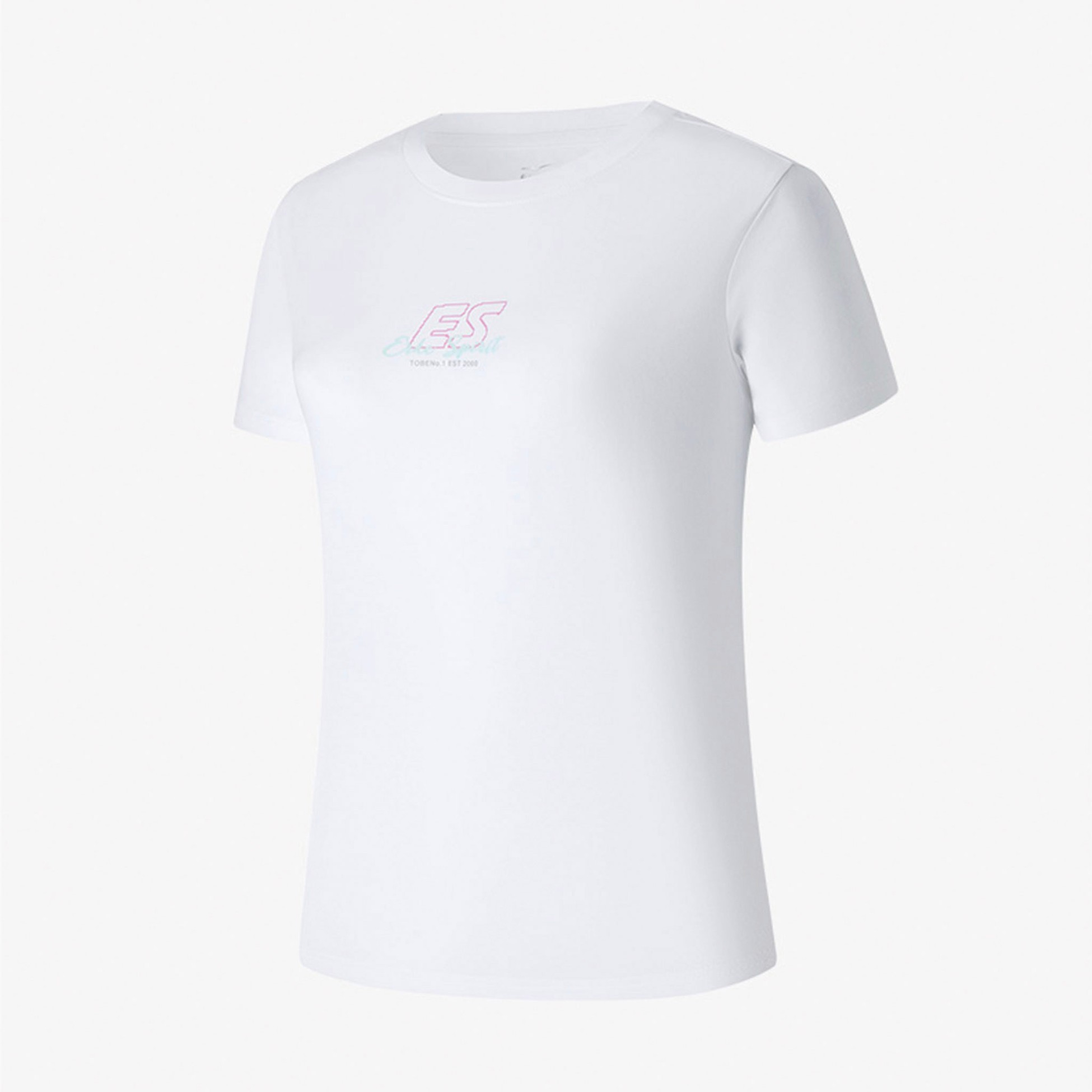 Kadın Bisiklet Yaka T-Shirt - Beyaz