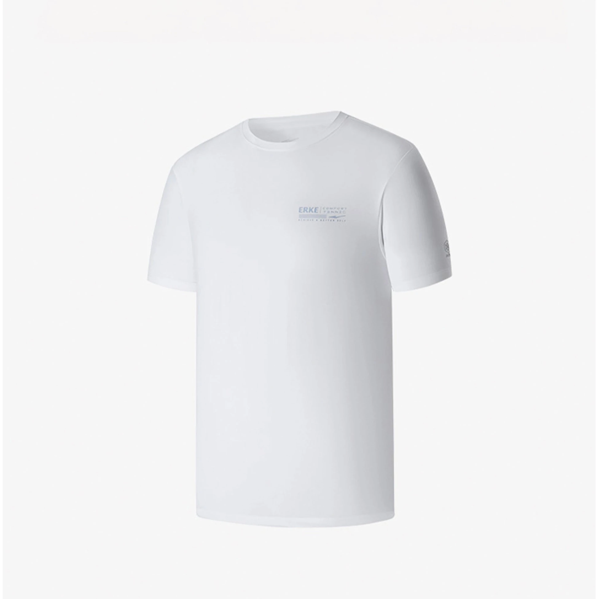 Erkek Bisiklet Yaka T-Shirt - Beyaz