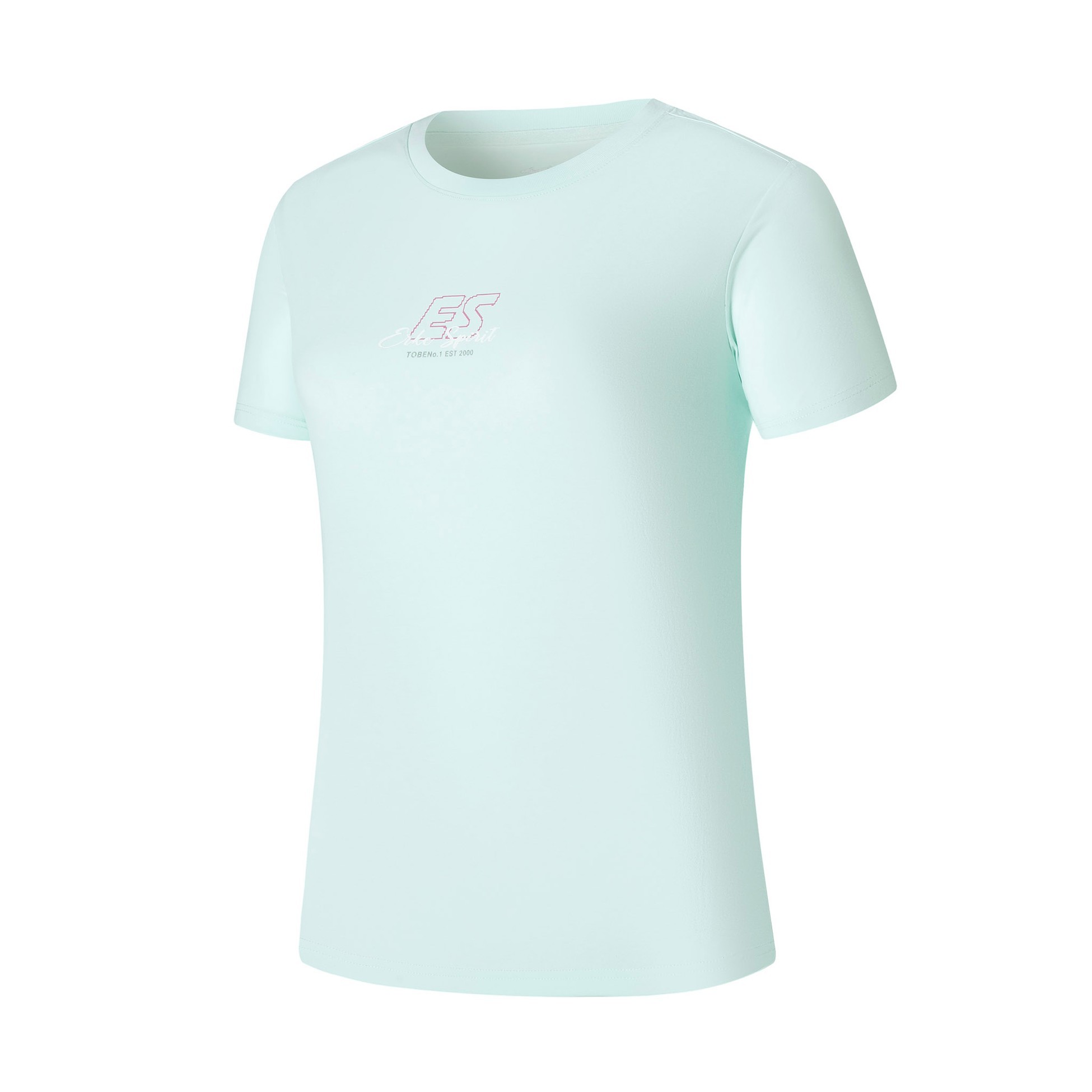 Kadın Bisiklet Yaka T-Shirt - Açık Gri