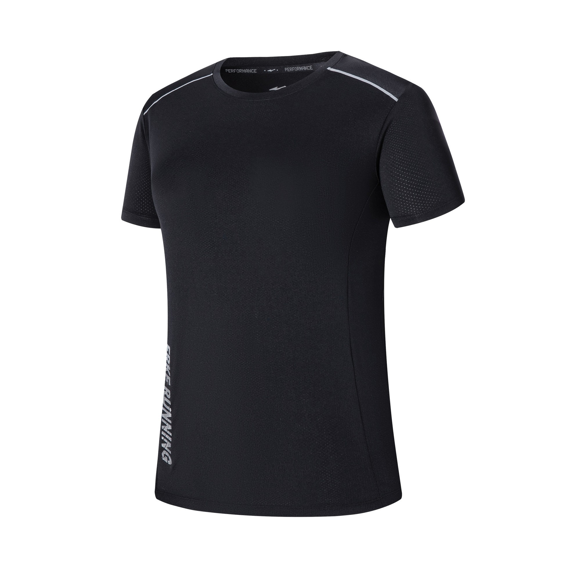 Kadın Bisiklet Yaka T-Shirt - Siyah