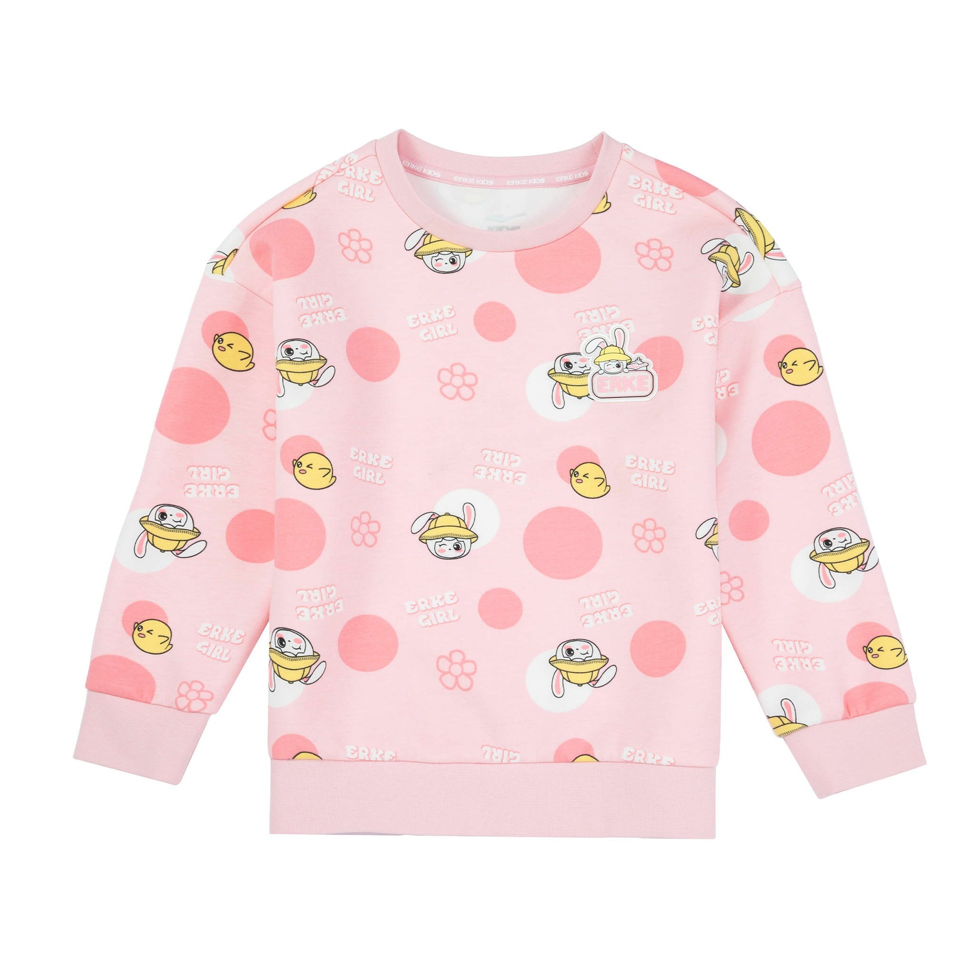 Kız Çocuk Sweatshirt - Pembe/Sarı