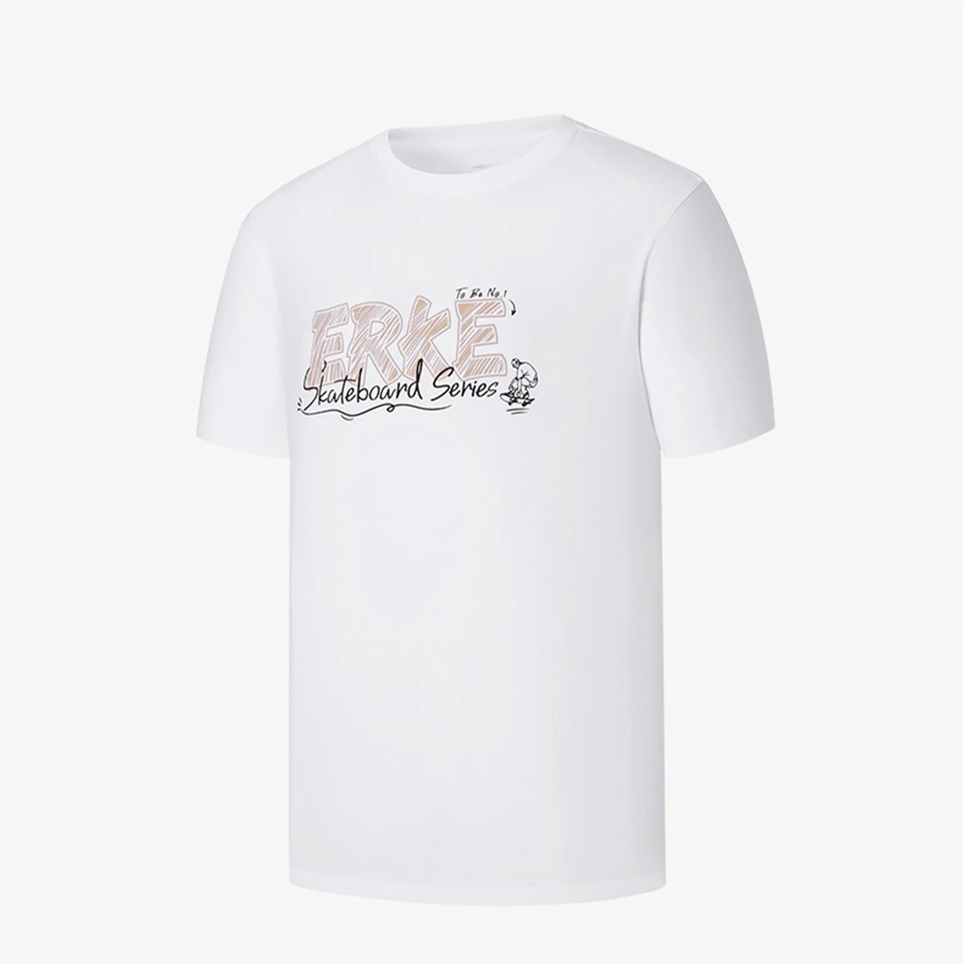 Unisex Bisiklet Yaka T-shirt - Beyaz