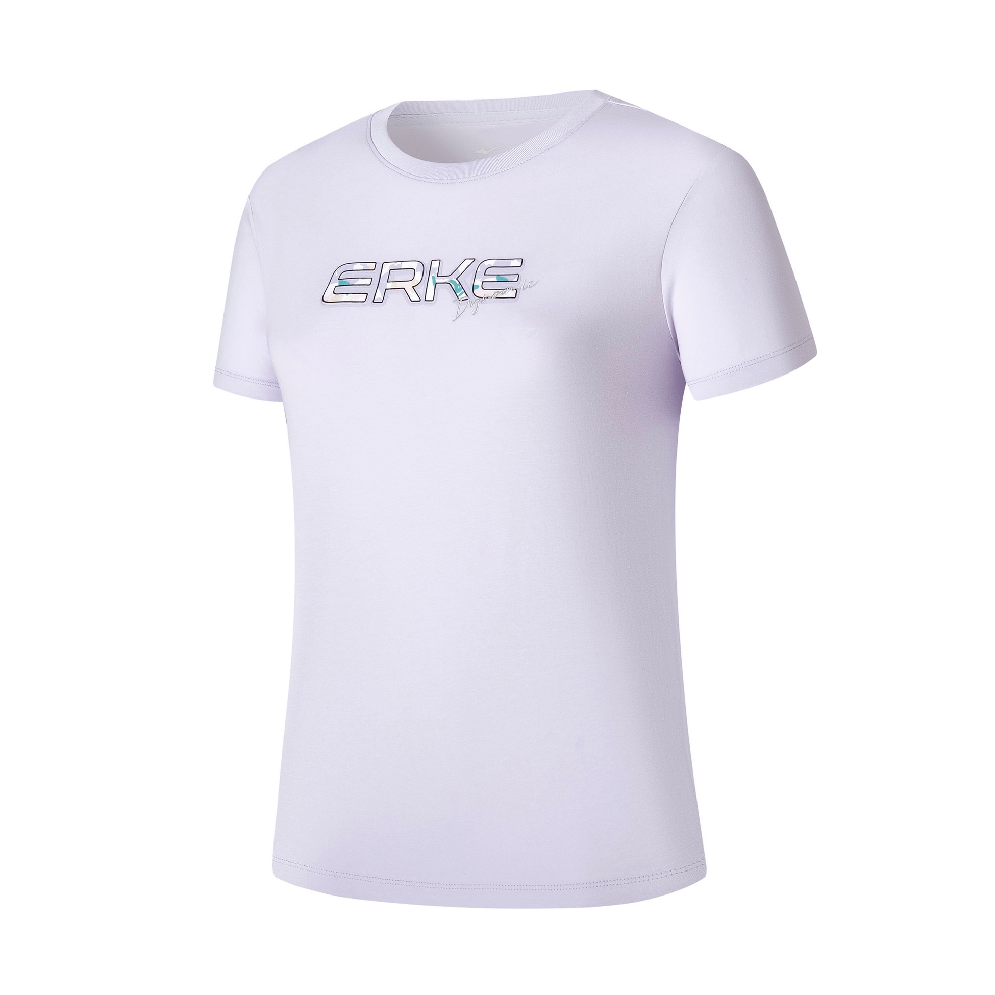 Kadın Bisiklet Yaka T-Shirt - Açık Mor