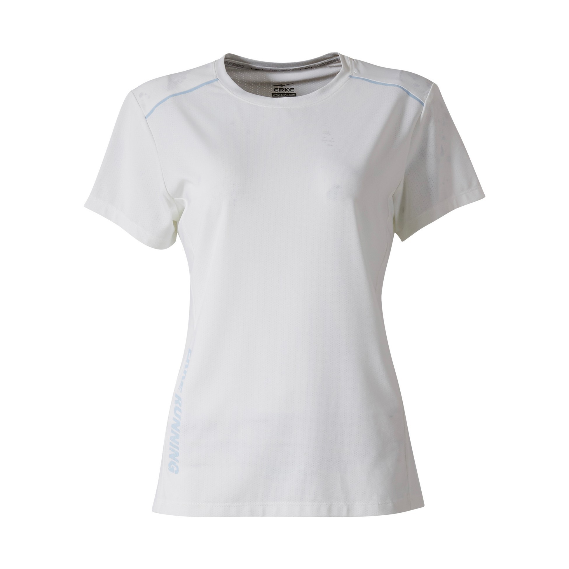 Kadın Bisiklet Yaka T-Shirt - Beyaz