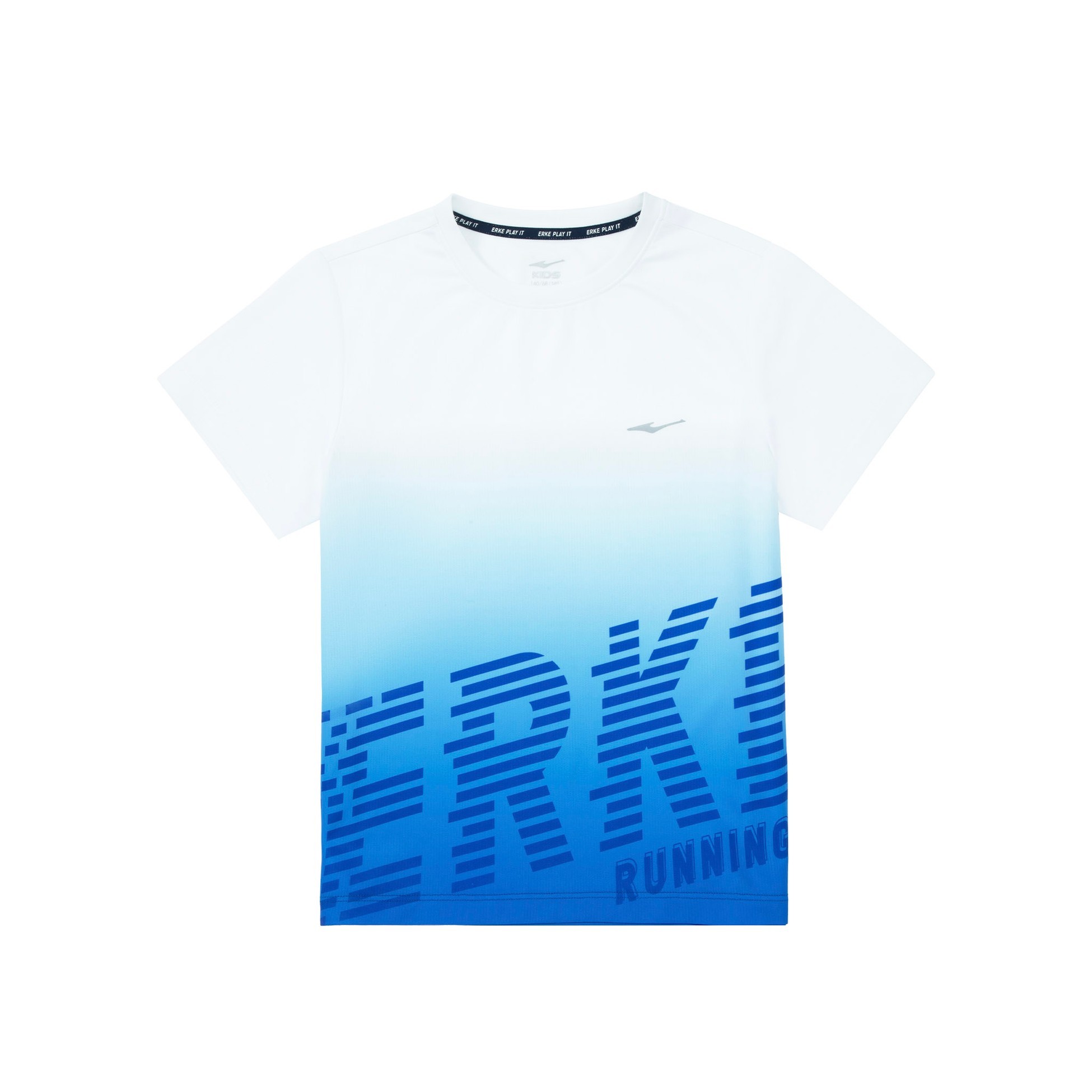 Genç Erkek Bisiklet Yaka T-Shirt - Mavi