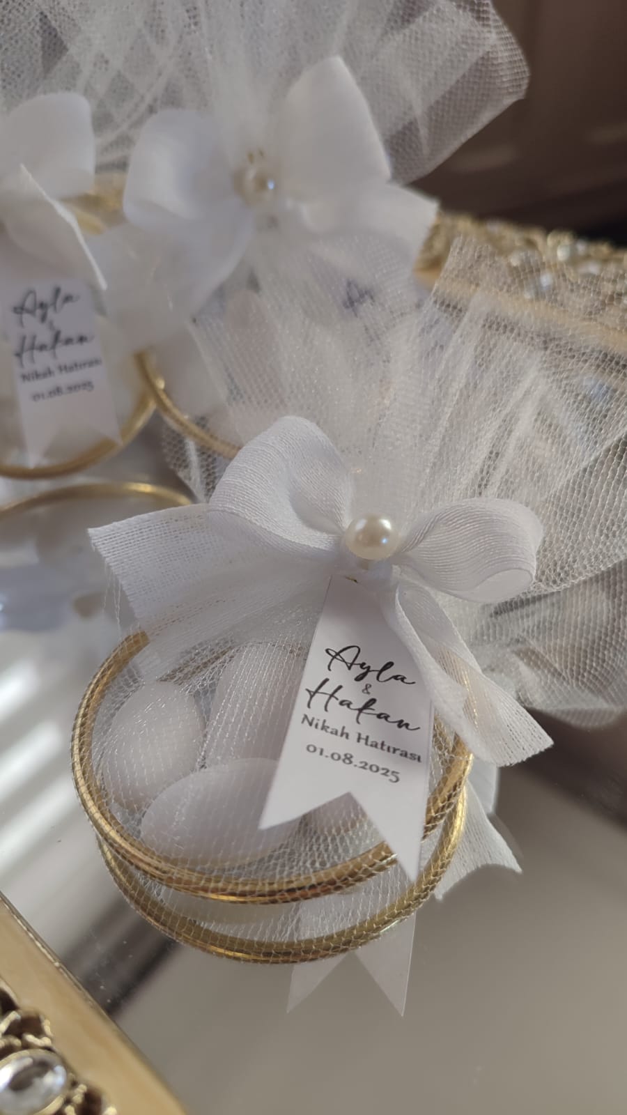 Nikah Şekeri – Etiketli, Kurdeleli, Magnetli Hatıra