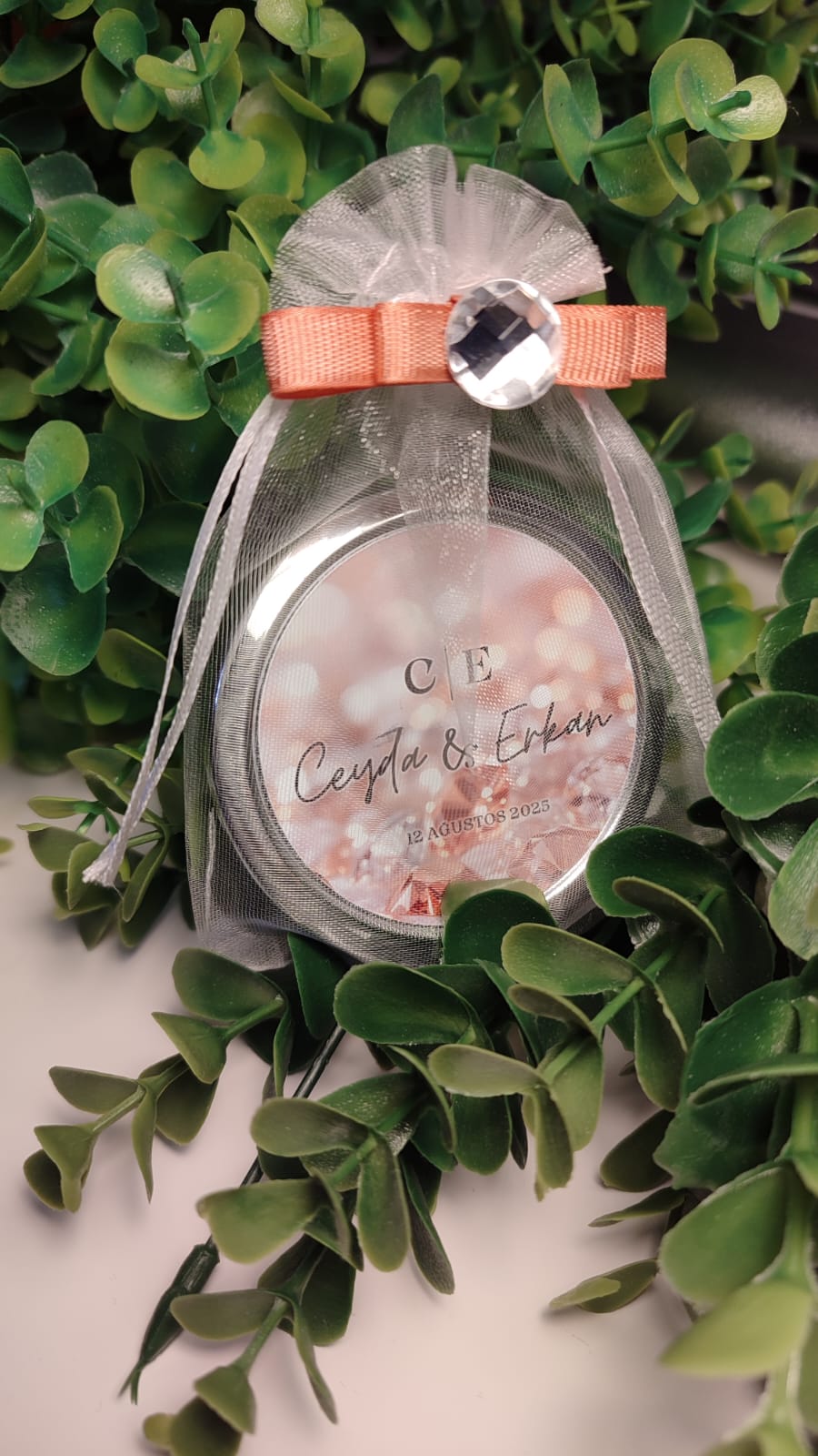 Söz | Nişan Hediyelik Çift Taraflı Metal Ayna