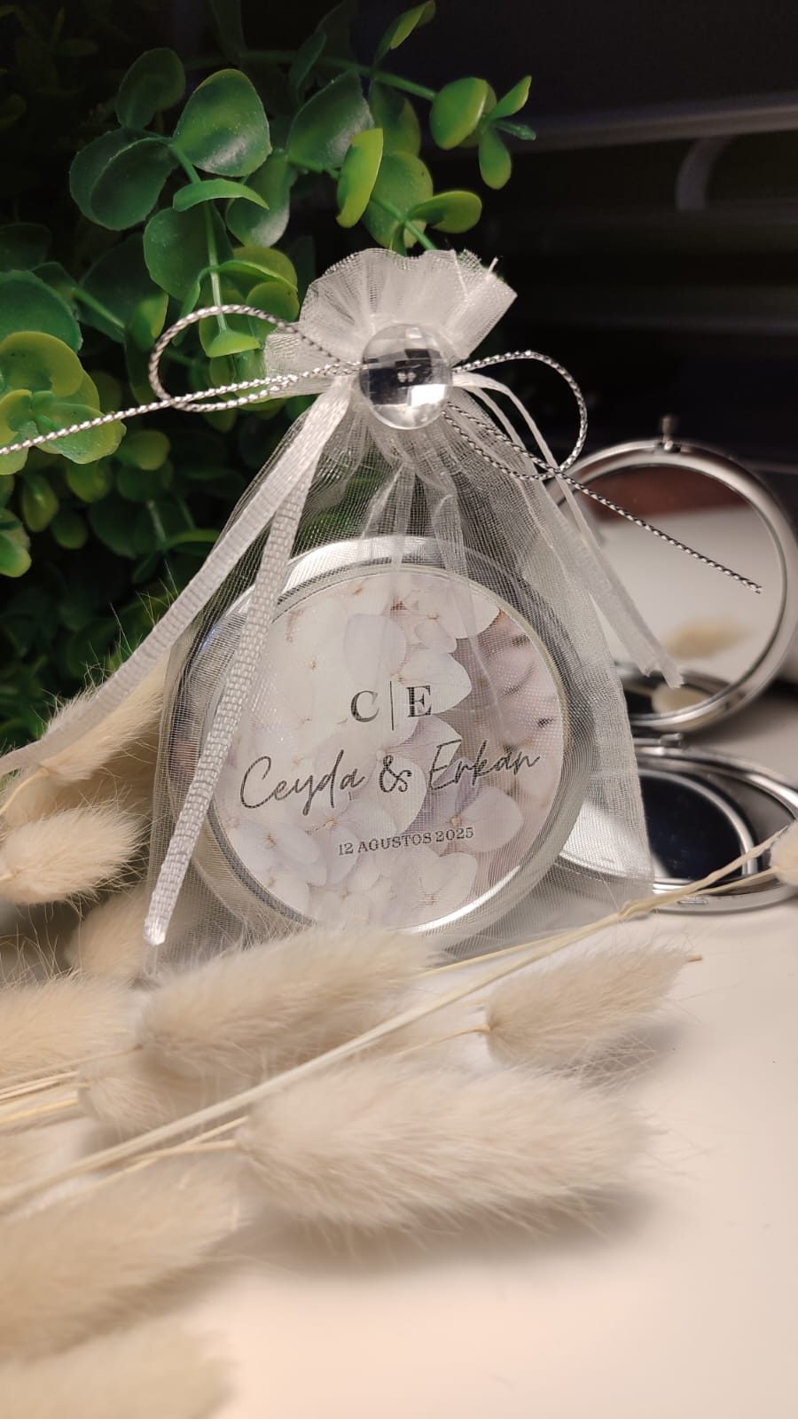  Söz | Nişan Hediyelik Çift Taraflı Metal Ayna