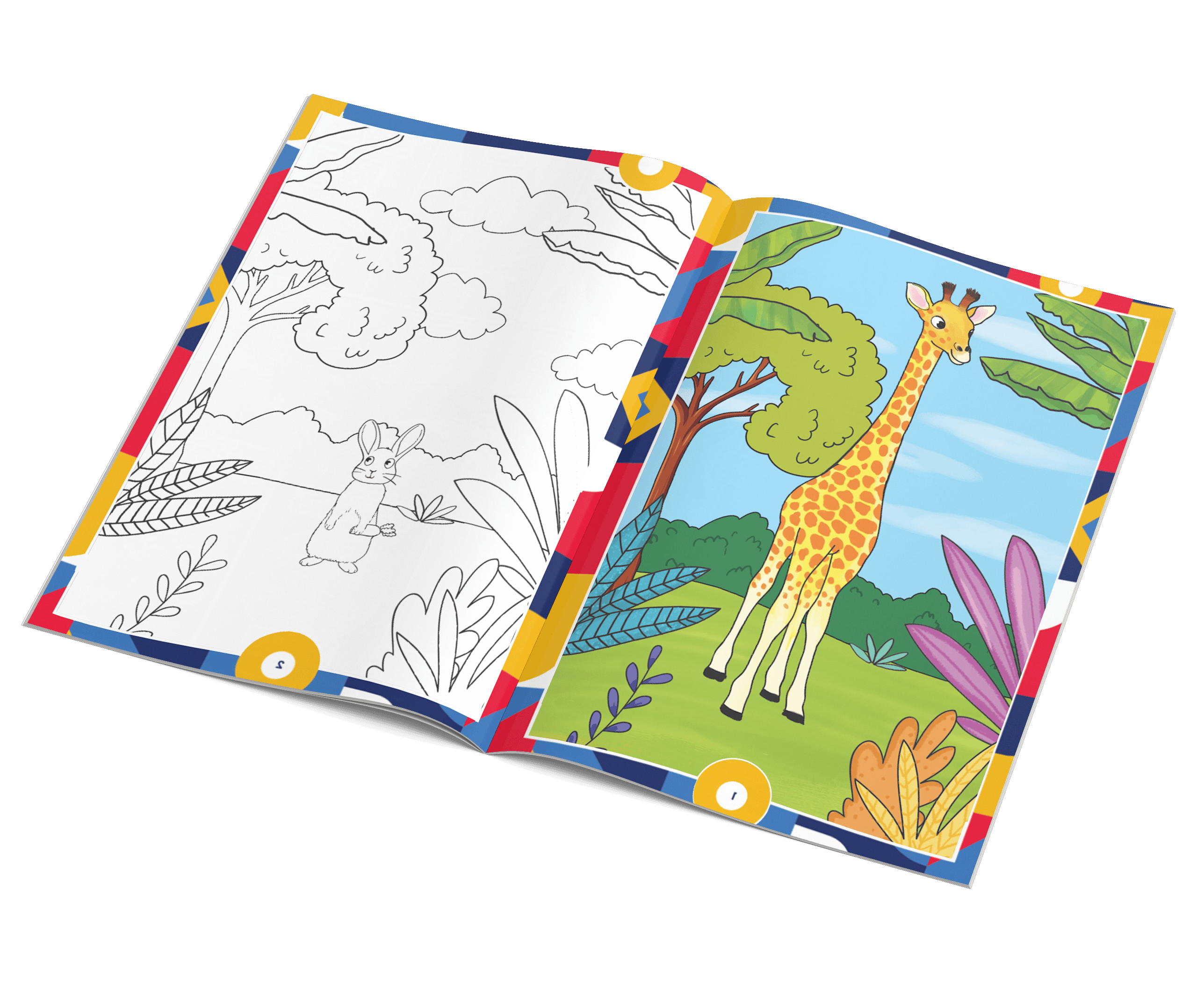 Illustrated Coloring Book Opposites