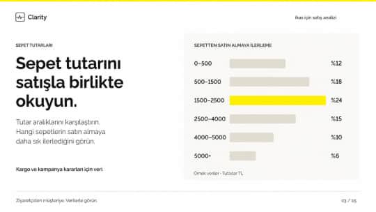 Microsoft Clarity ve Satış Analizi ekran görüntüsü 3