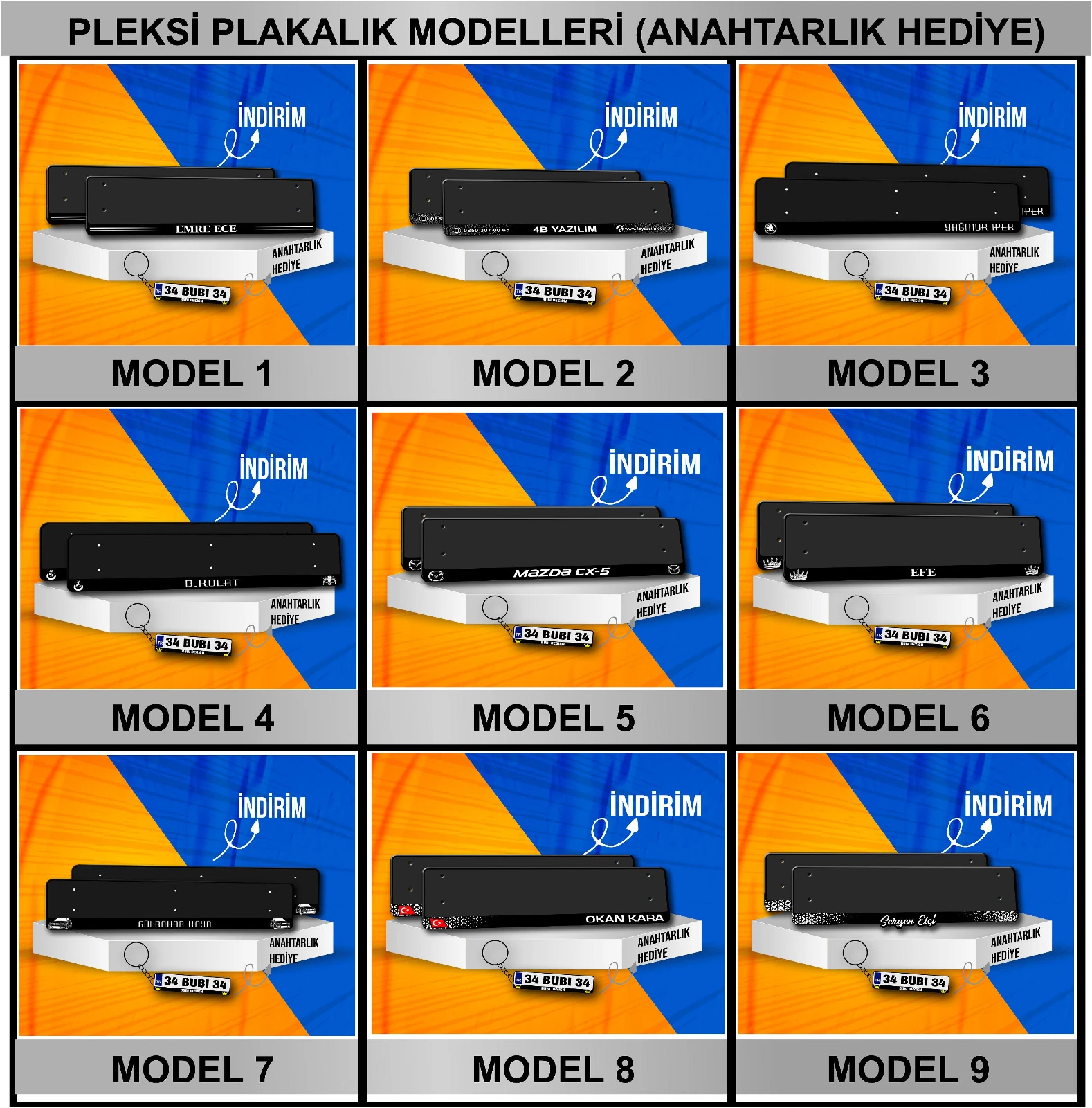 Plakalık Anahtarlık Hediyeli