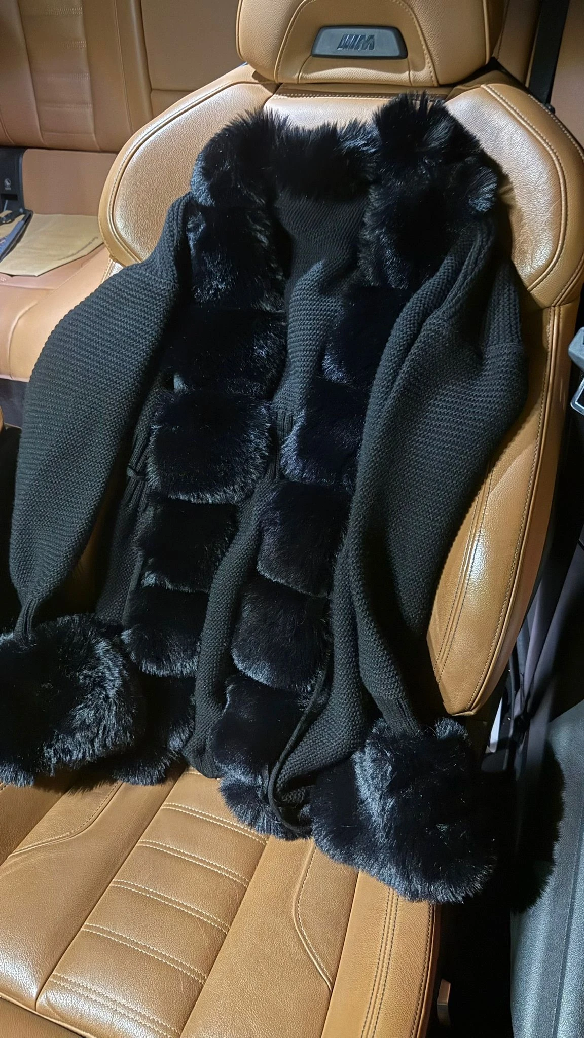 Pera Kürk Detaylı Hırka Siyah