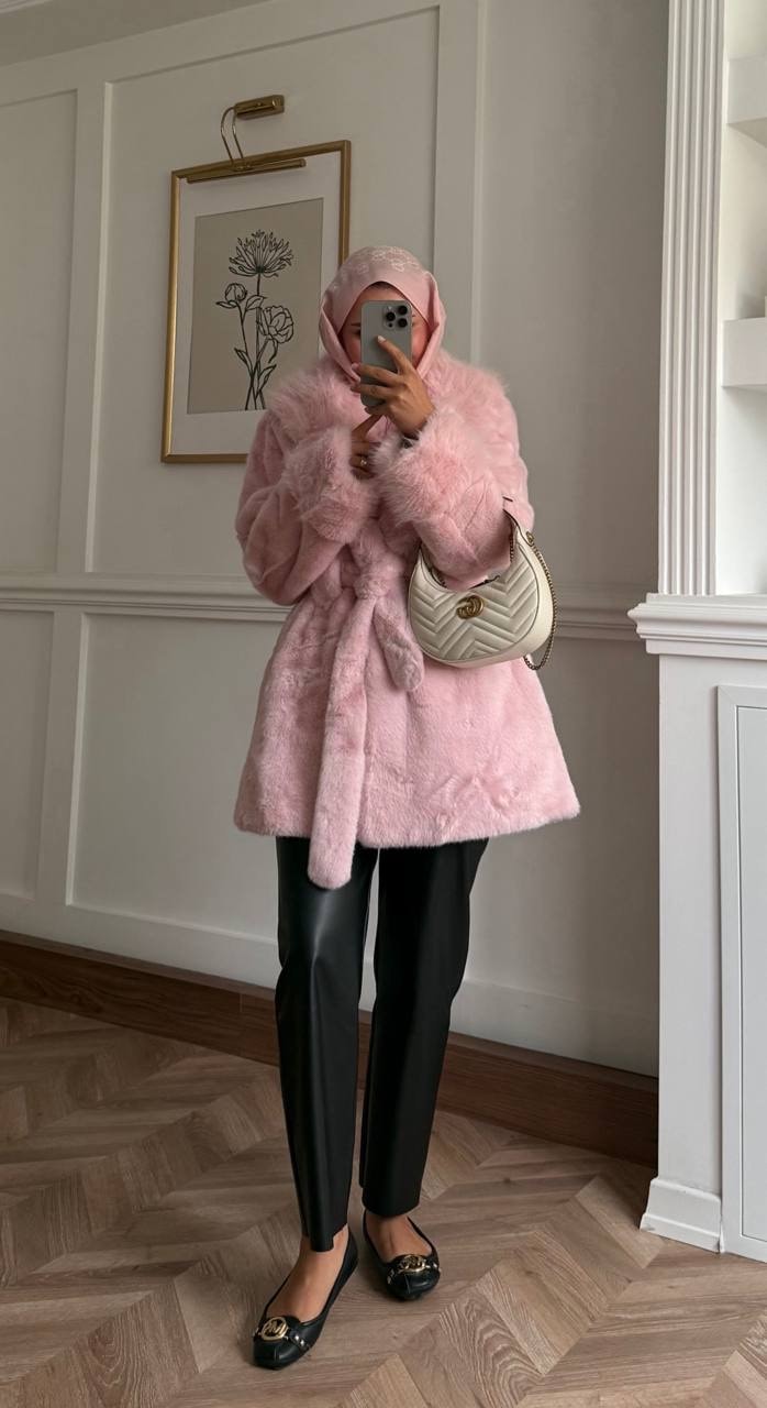 ORJİNAL ALPAKA KÜRK PEMBE