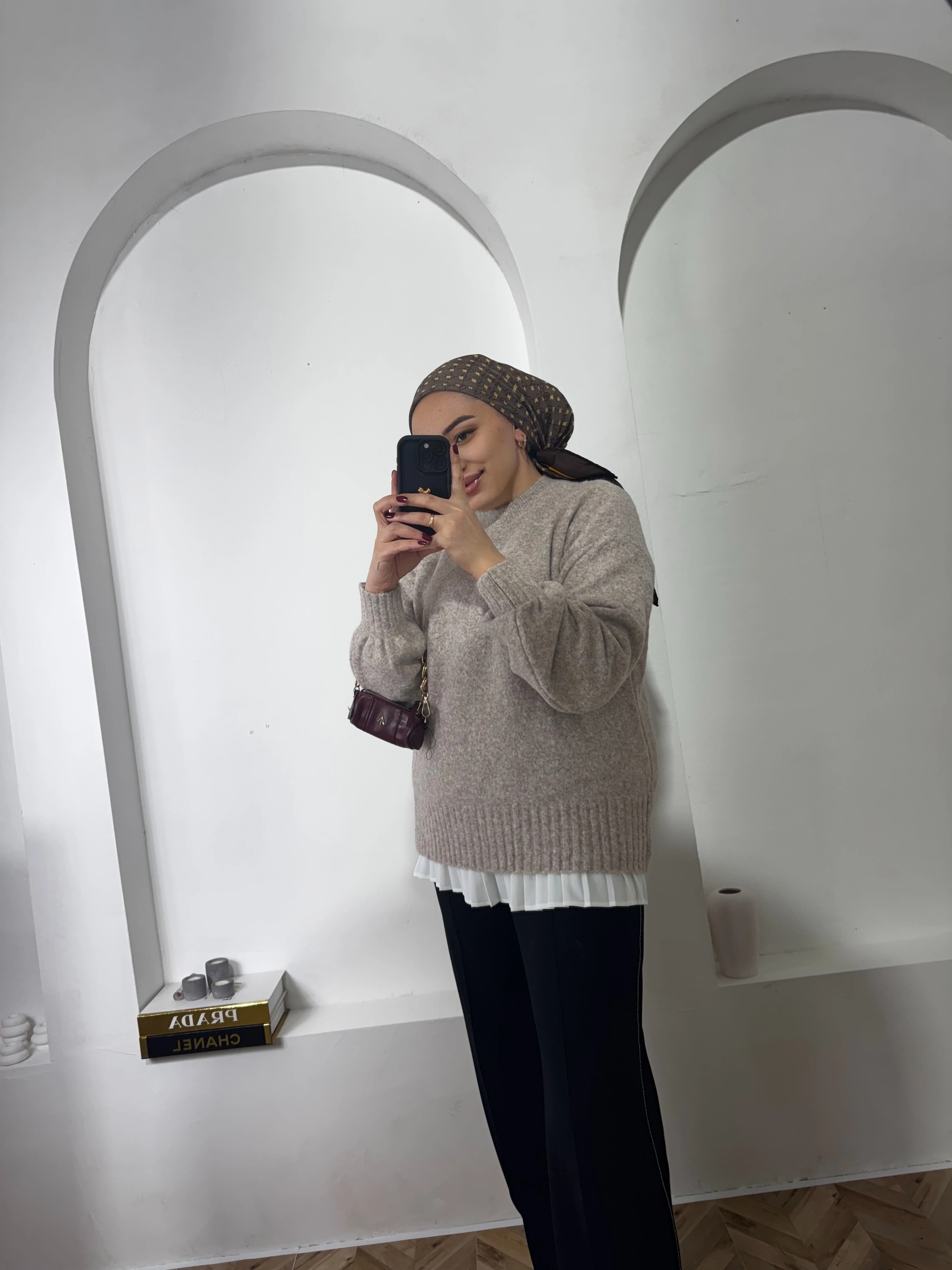 BALON KOL YUMOŞ KAZAK VİZON