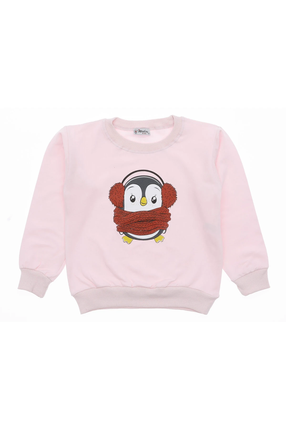 Kız Çocuk Sweatshirt Baskılı Şardonlu Kışlık