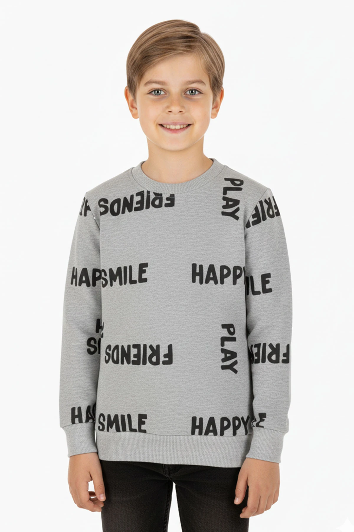 Erkek Çocuk Sweatshirt Baskılı 2 İplik Şardonlu