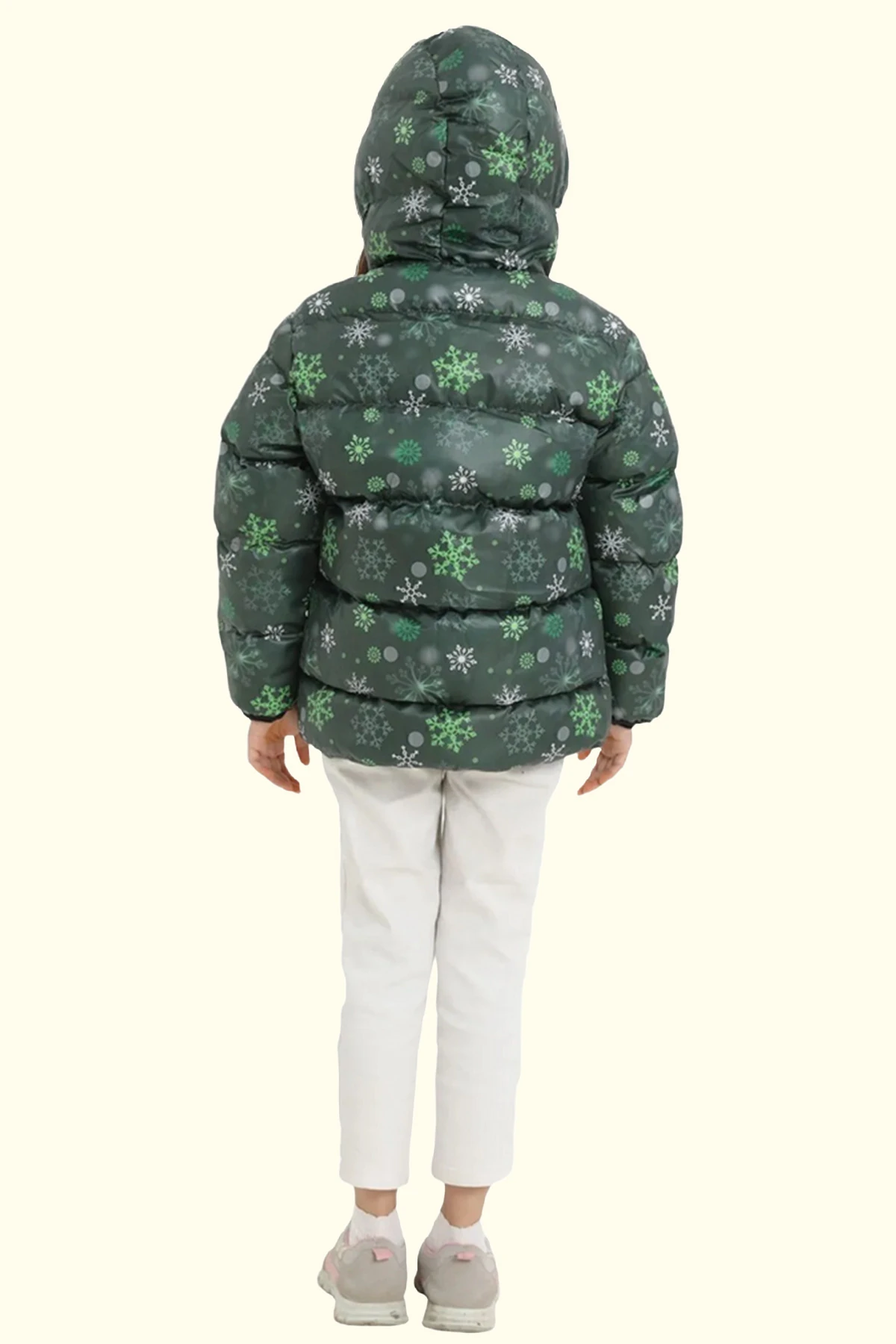 Erkek/Kız Çocuk Kapüşonlu Su ve Rüzgar Geçirmez Cepli Kışlık Şişme Mont